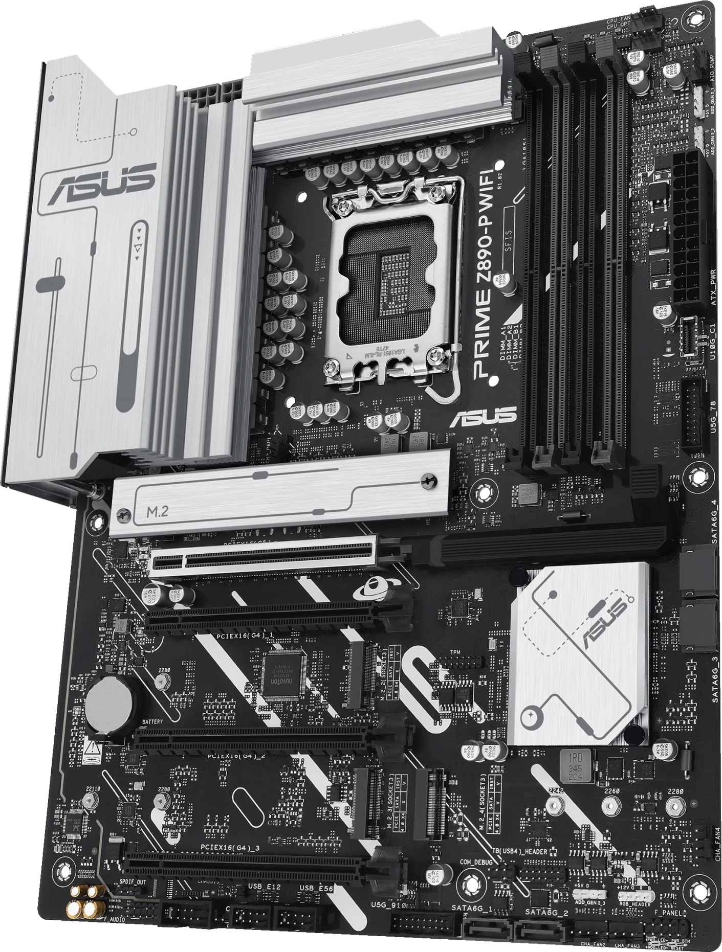 Imagen 4 de Tarjeta Madre Asus PRIME Z890-P WIFI LGA1851 4*DDR5 4*M.2 DP HDMI ThB USB-C