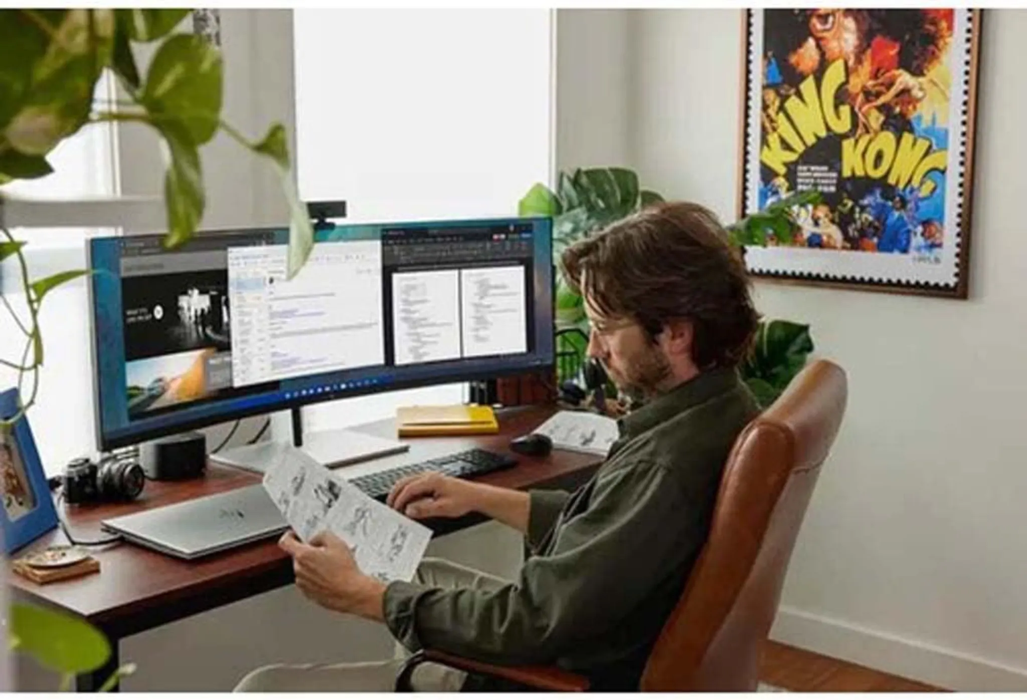 Imagen 5 de Monitor Curvo HP E45C G5 45" VA DQHD 5120*1440 DP HDMI USB-C LAN 3 ms GtG