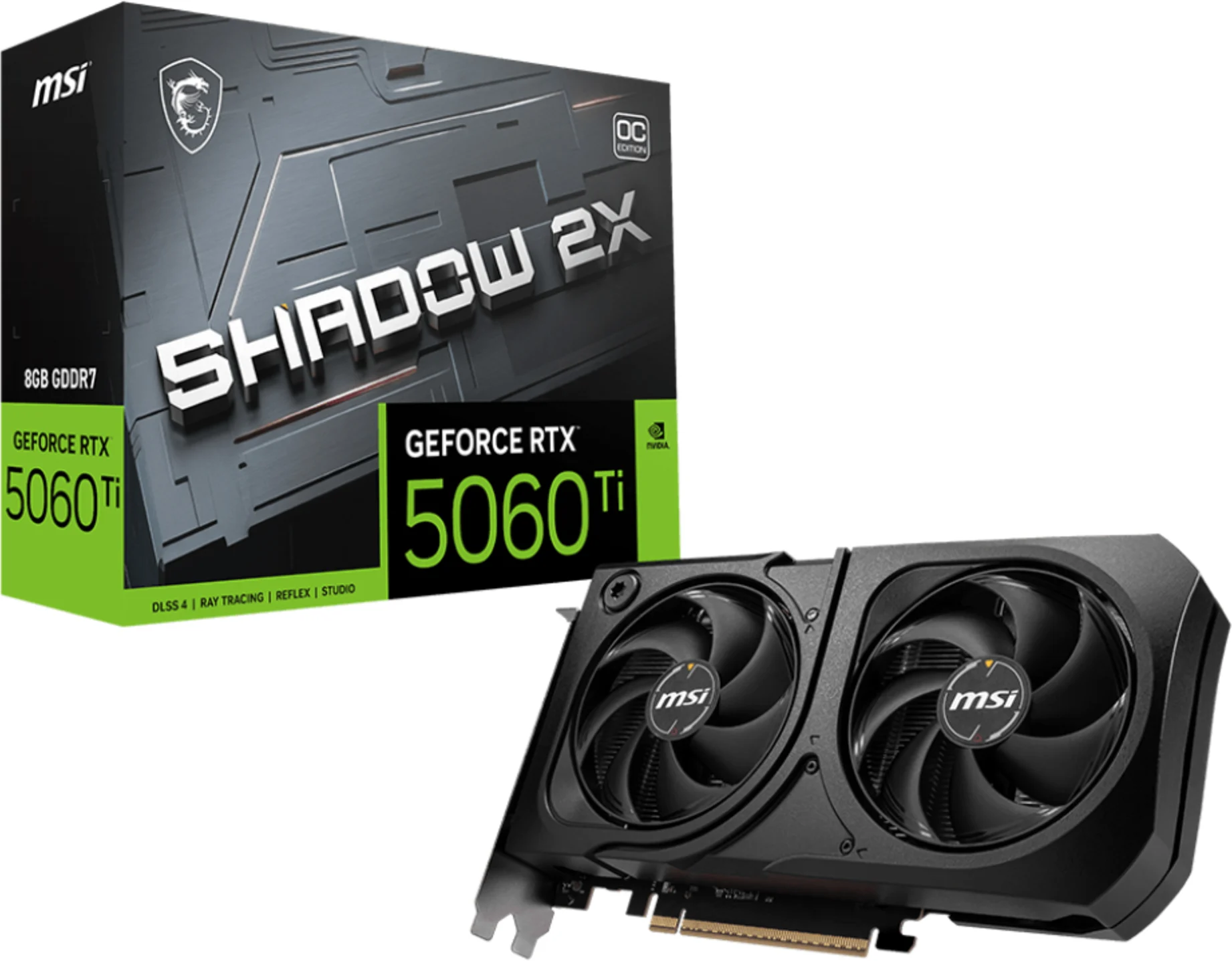 Imagen 0 de Tarjeta de Video NV GFRTX5060Ti 8G Shadow 2X OC Plus 8GB GDDR7 3*DP HDMI G-SYNC 