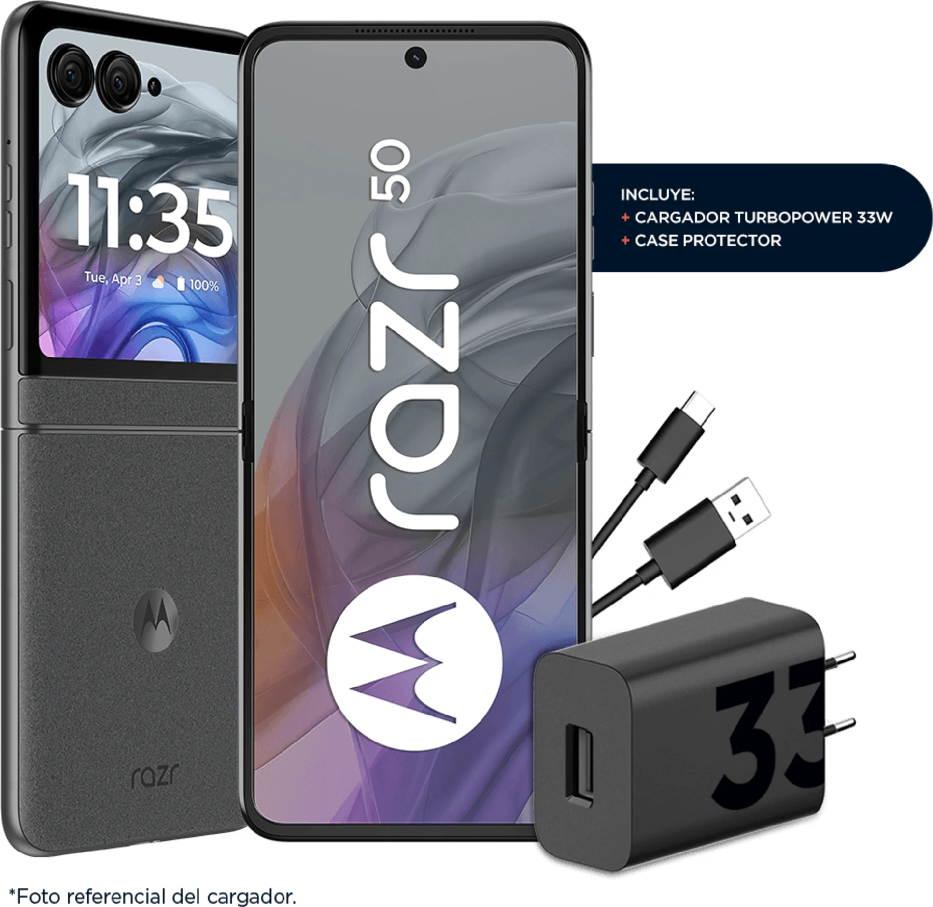 Imagen 3 de Celular Motorola Razr 50 Memoria 512GB RAM 12GB 50MP 6.9' Gris