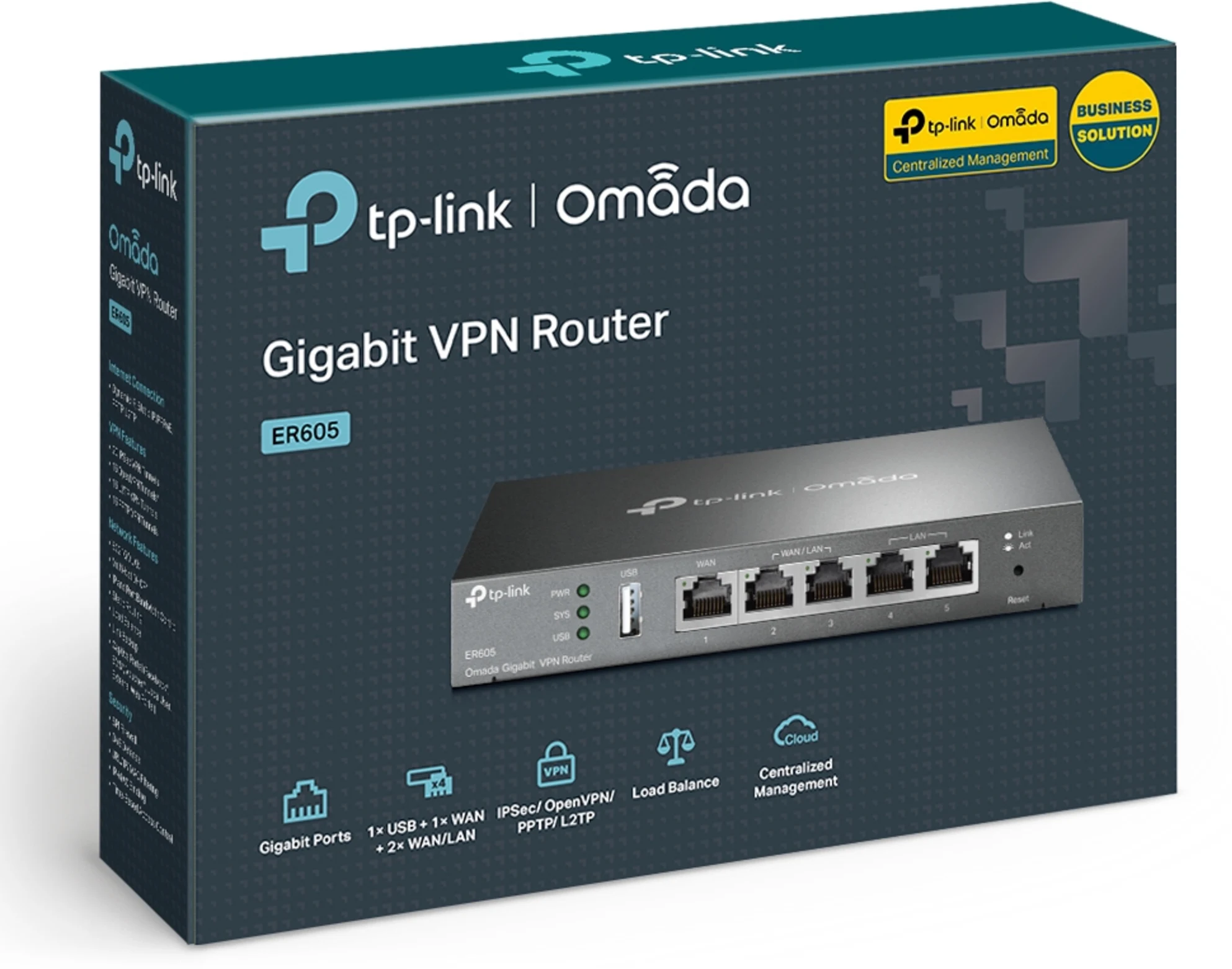 Imagen 4 de Router TP-Link ER605 V2 VPN Gigabit VPN 3 puertos Ethernet WAN + 1 USB WAN
