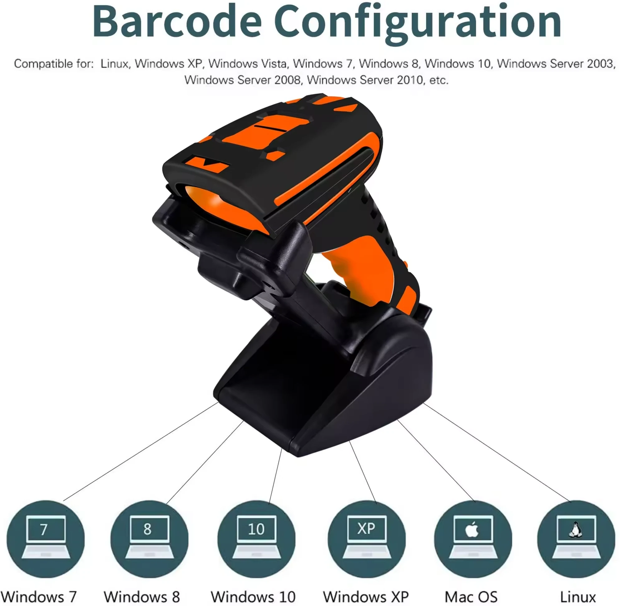 Imagen 4 de Lector de Codigo de Barras Symcode 2D MJ-1911 Inalambrico Rugged