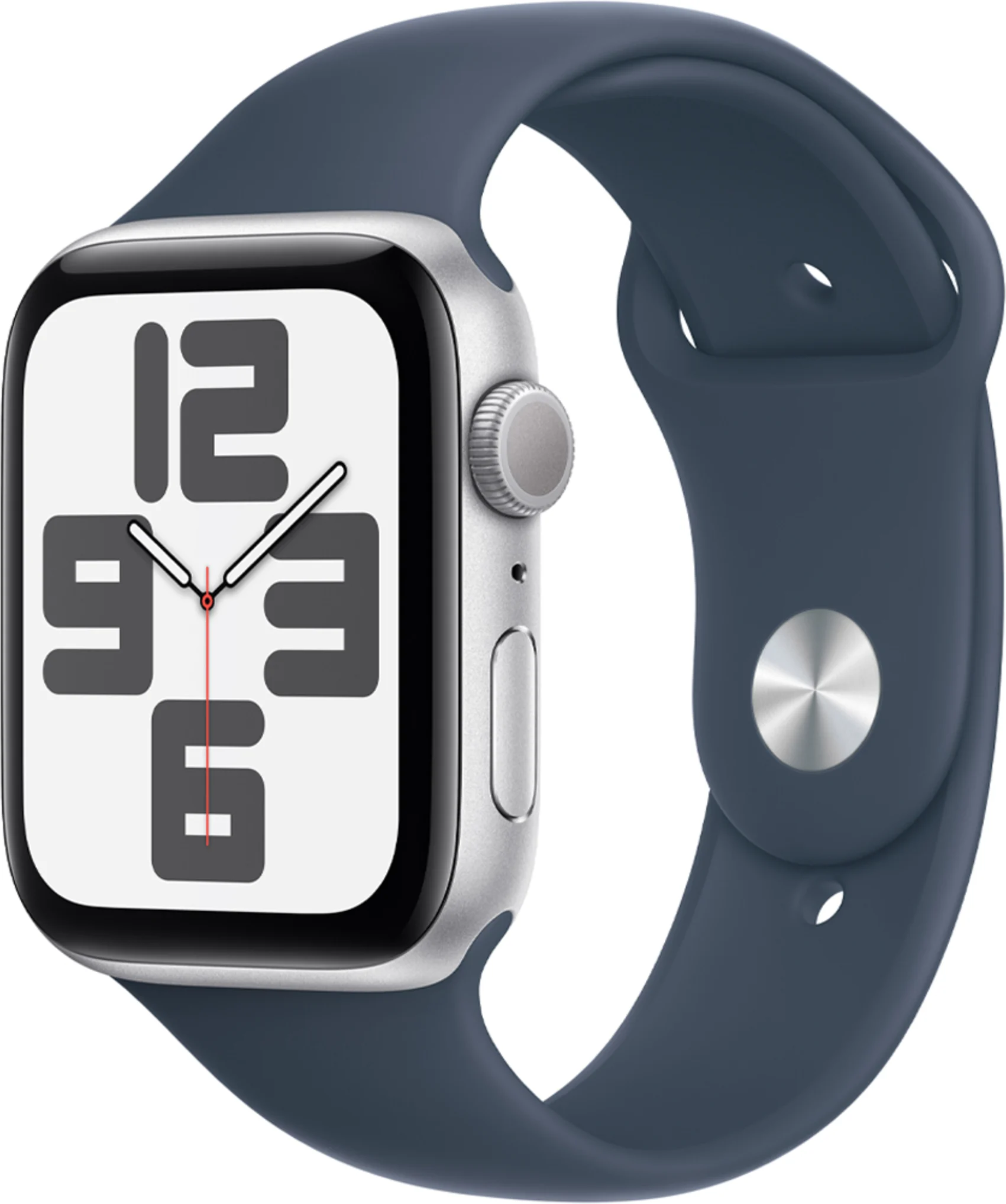 Imagen 0 de Apple Watch SE 2022 44mm (GPS / Silver Aluminium Case / Storm Blue Sport Band / M-L) [MREE3BE/A]