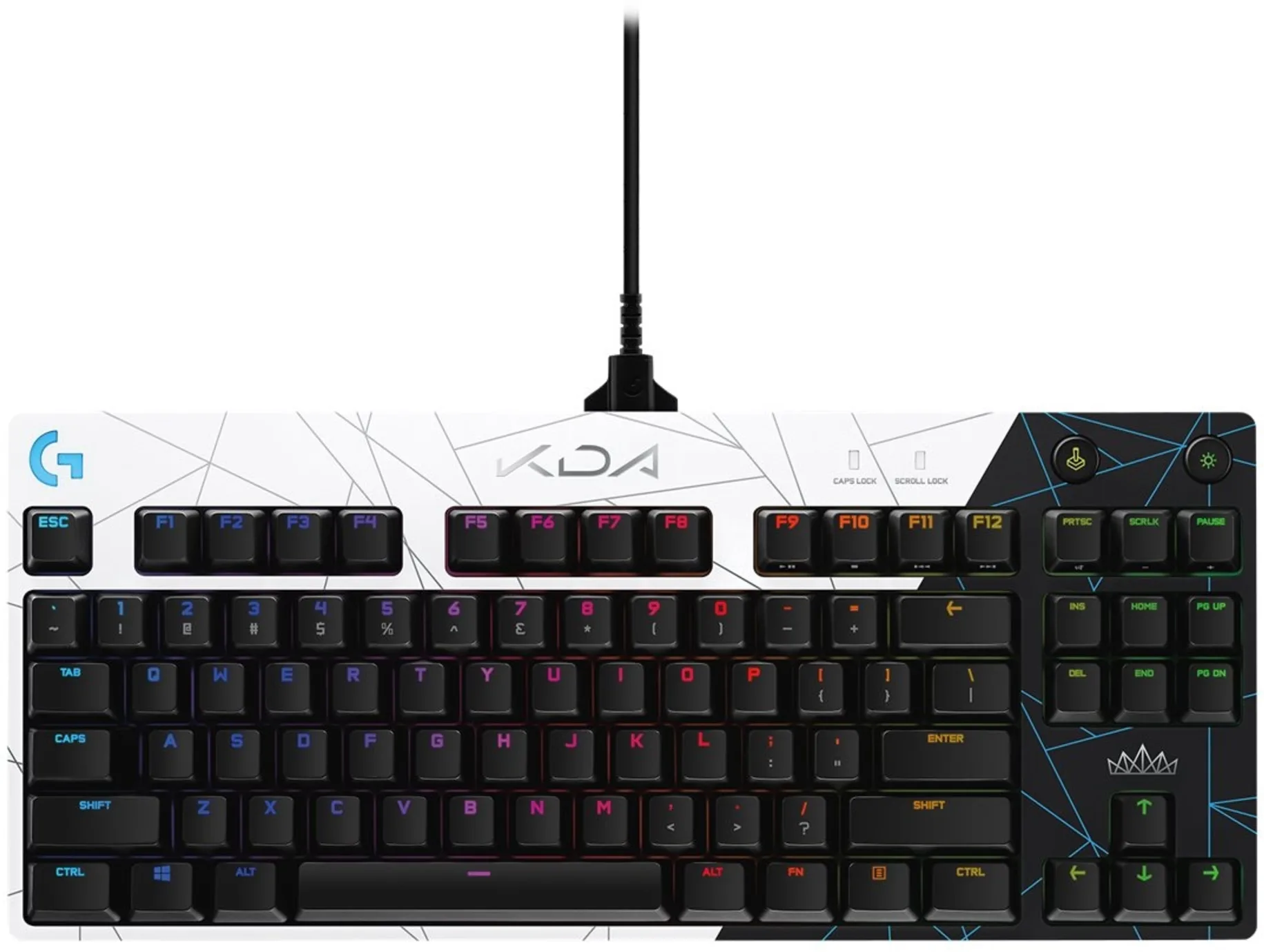 Imagen 3 de Logitech Keyboard Gaming Pro LOL Dewey KDA Negro/Blanco