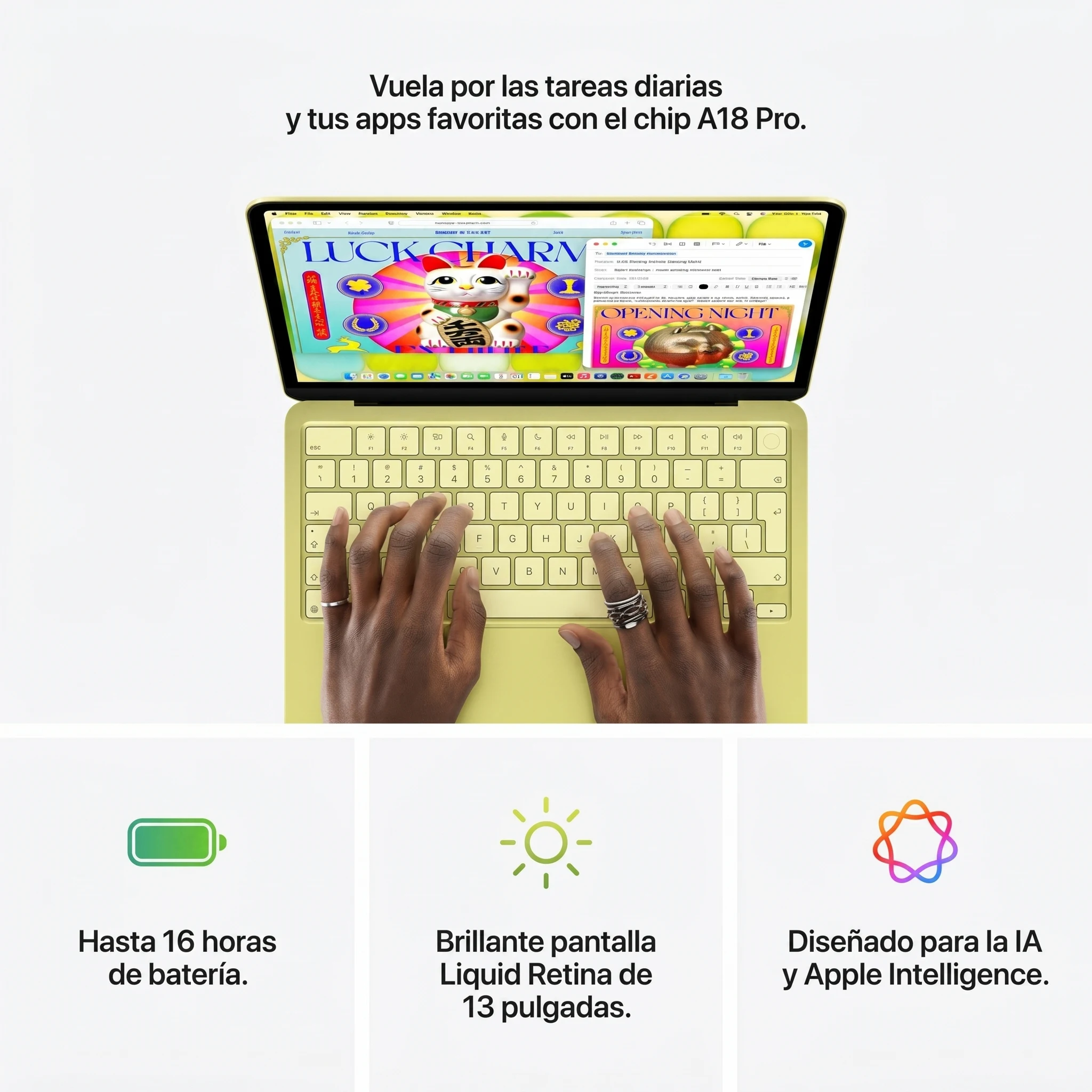 Imagen 1 de MacBook Neo 13/ A18 6C/ GPU 5C/ 8 RAM/ 512GB touch ID índigo