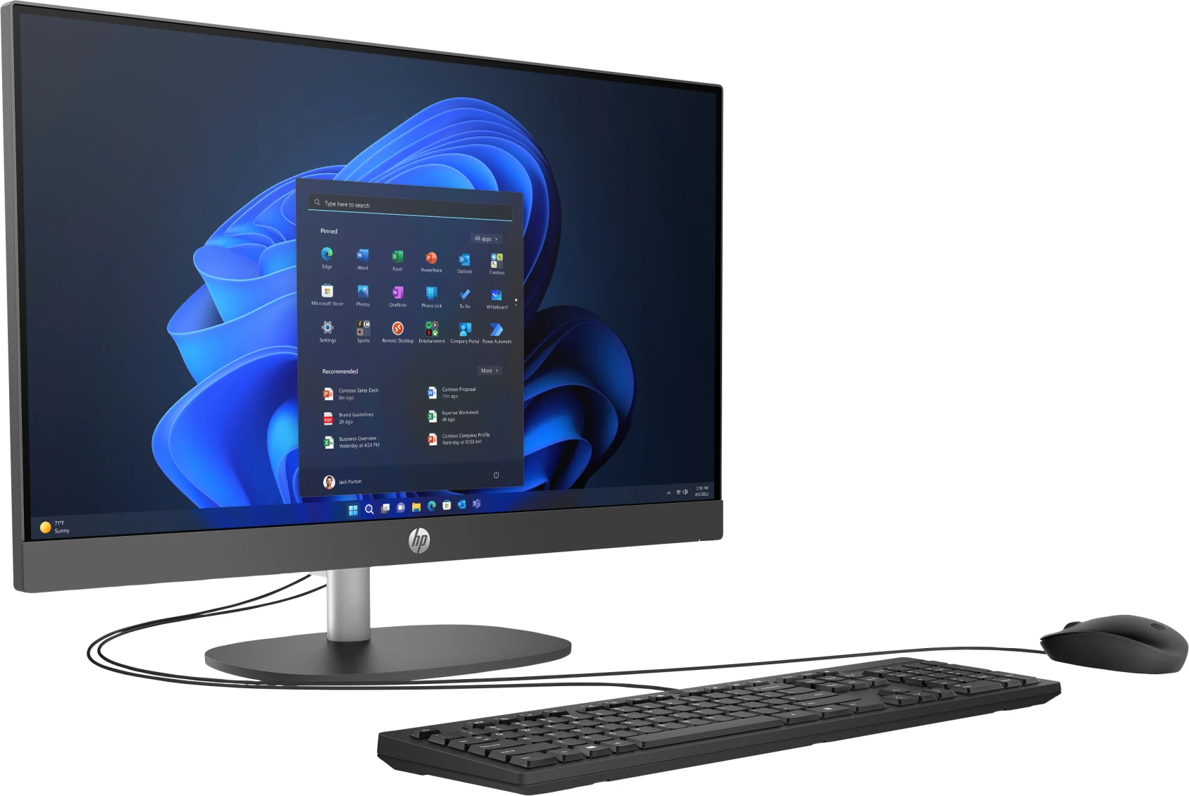 Imagen 1 de HP ProOne 240 G10 - All-in-one - Intel Core Ultra 5 125U / 4.3 GHz - DDR5 SDRAM - 512 GB HDD - 23.8" - Intel UHD Graphics - Windows 11 Pro - C3XB1LT#ABM