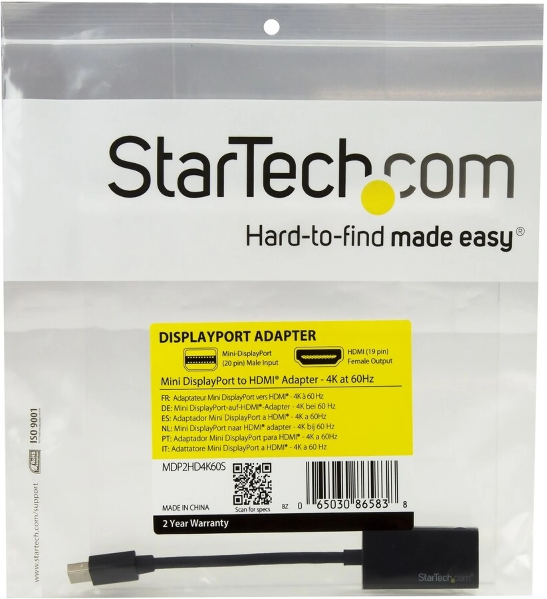 Imagen 3 de Adaptador Conversor MiniDisplay Port Macho a HDMI Hembra 4K 60 Hz UHD  