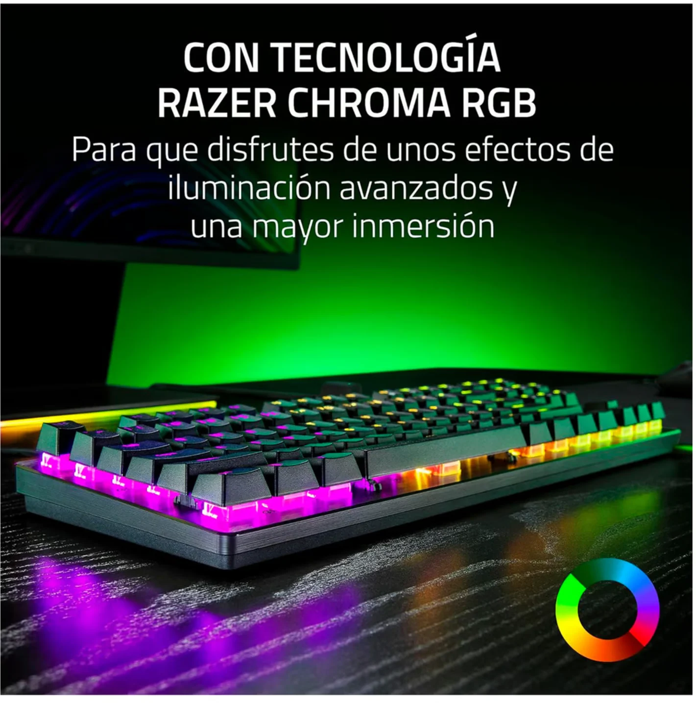 Imagen 4 de Taclado Gamer Alámbrico Razer Huntsman V3 X Tenkeyless Optic RGB, Español