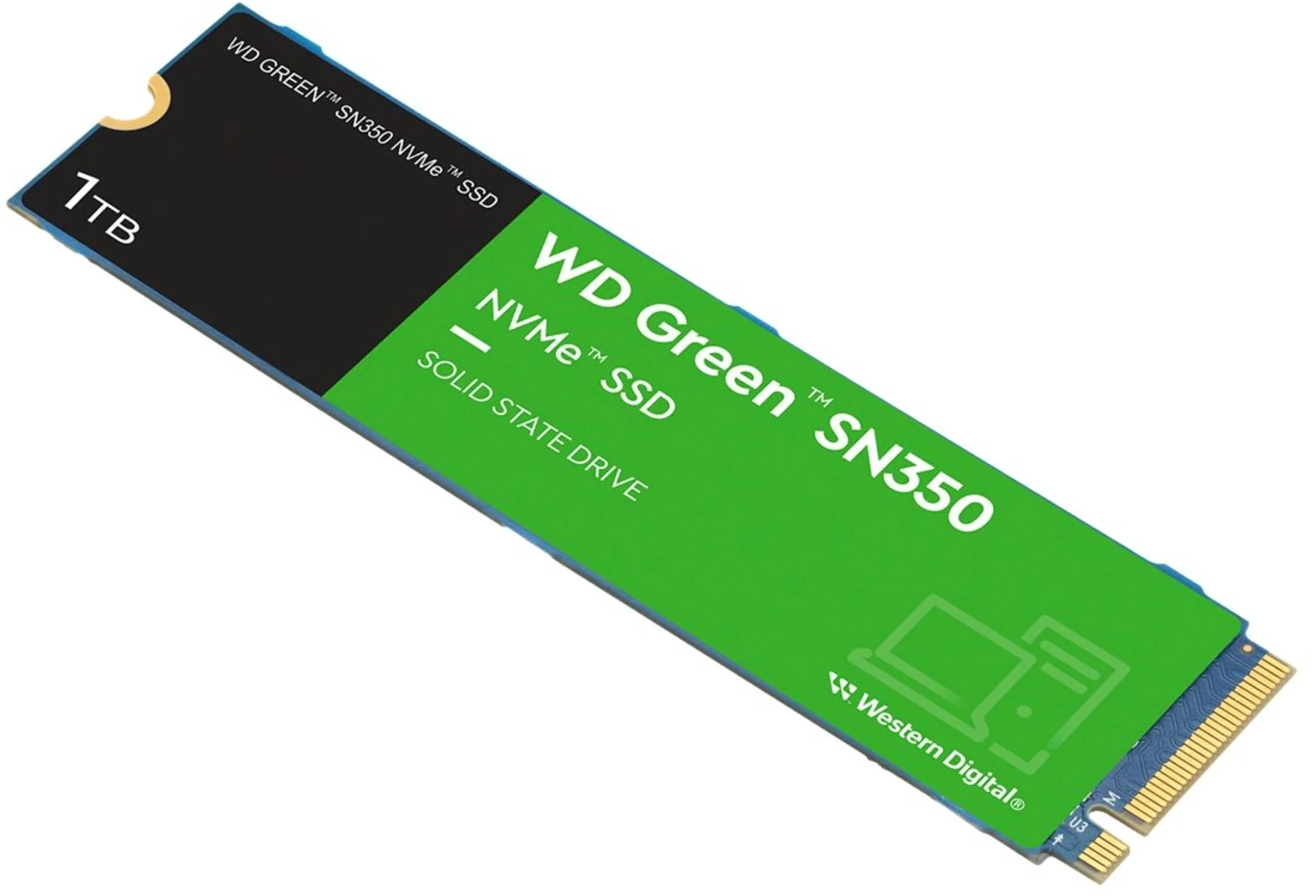 Imagen 3 de Unidad SSD Western Digital Green SN350 1TB M.2 22*80 PCIe3x4 Le2400MBs Es1850MBs