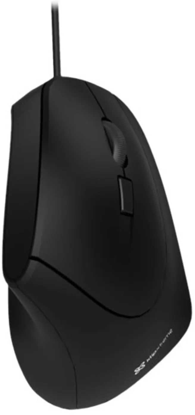 Imagen 8 de Mouse Ergonómico Alámbrico KlipX KMO-506 Óptico 1600dpi 6 Botones USB Negro