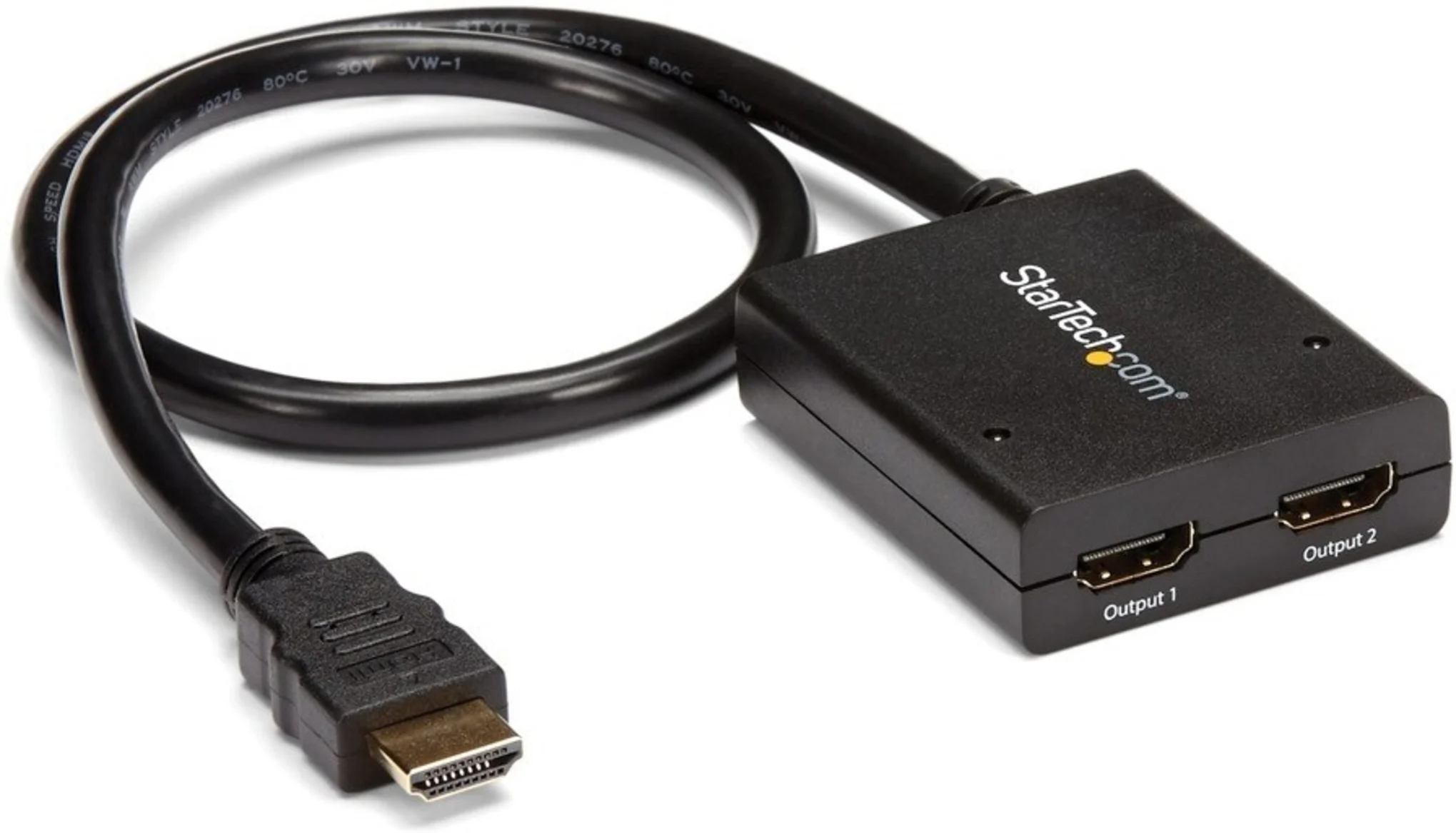 Imagen 0 de Adapdador 4K HDMI Video Splitter 2 Salida HDMI 30 Hz Alimentación USB Negro