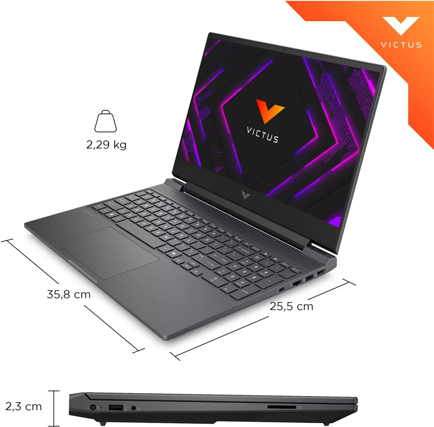 Imagen 6 de Notebook Gamer HP Victus i7-13620H RAM 16GB SSD 1TB 15.6" RTX3050 6GB W11H