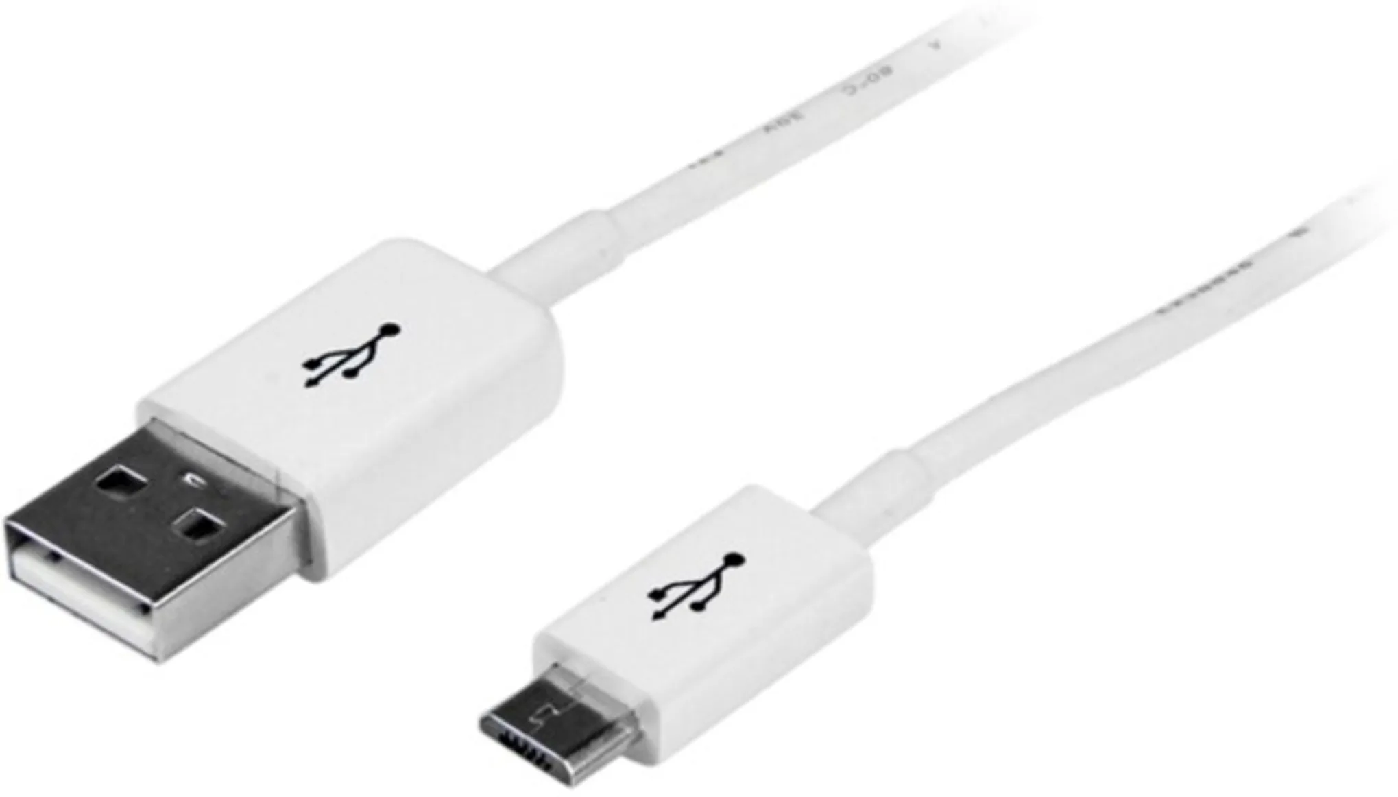 Imagen 4 de Cable USB Tipo-A (4 Pin) a USB micro B (5 pin) v2.0  Long 1mts Blanco - StarTech