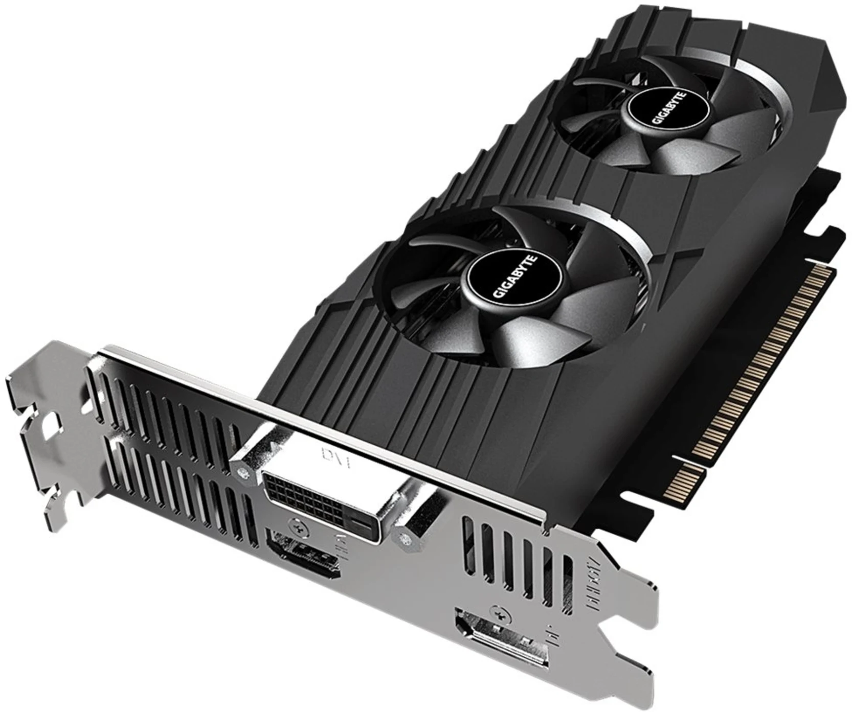 Imagen 4 de Gigabyte GeForce GTX 1650 OC Low Profile 4G - Overclocked Edition - tarjeta gráfica - GF GTX 1650 - 4 GB GDDR5 - PCIe 3.0 x16 perfil bajo - DVI, HDMI, DisplayPort