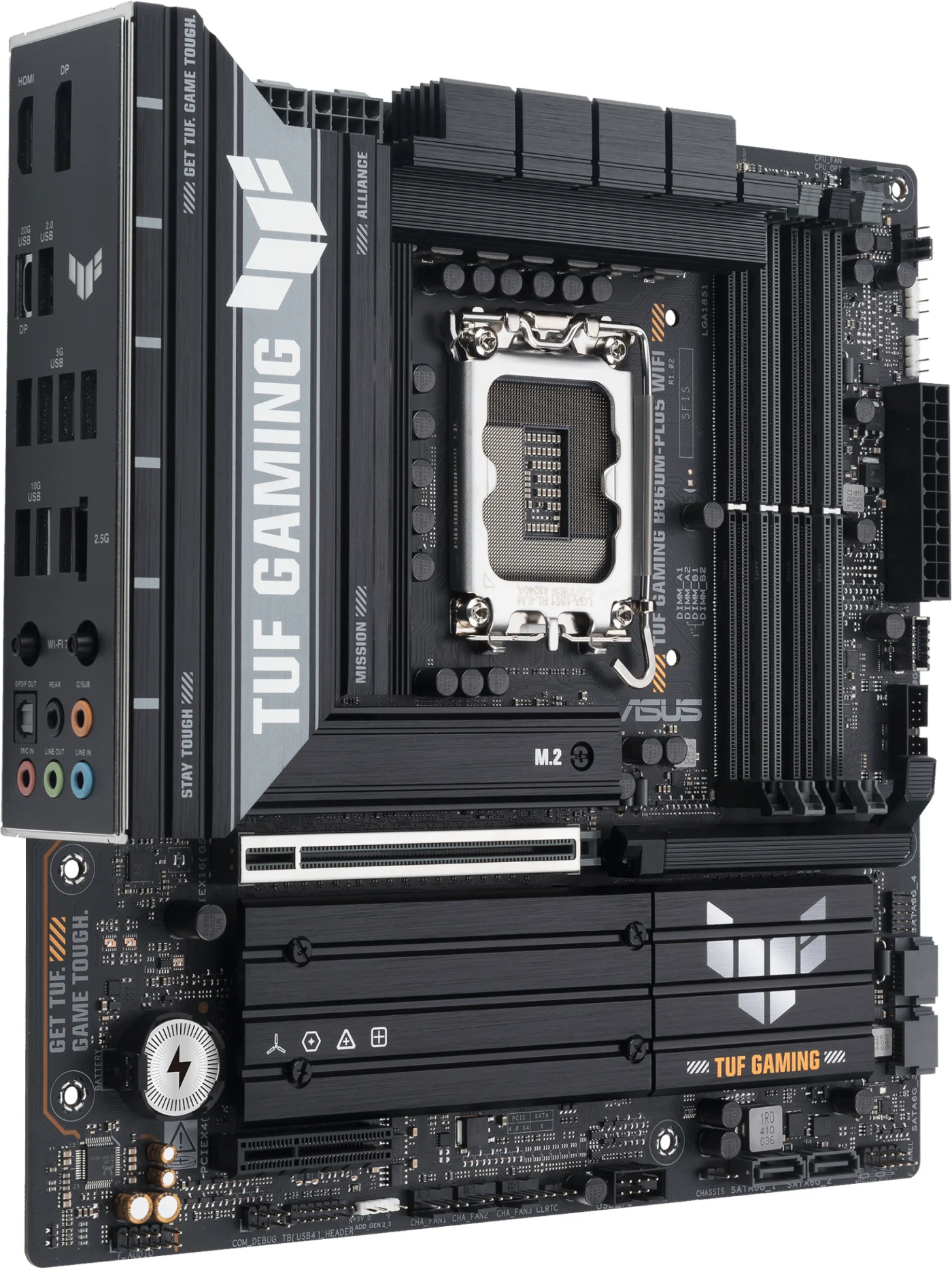 Imagen 1 de Tarjeta Madre Asus TUF GAMING B860M-PLUS WIFI LGA1851 4*DDR5 WIFI7 mATX