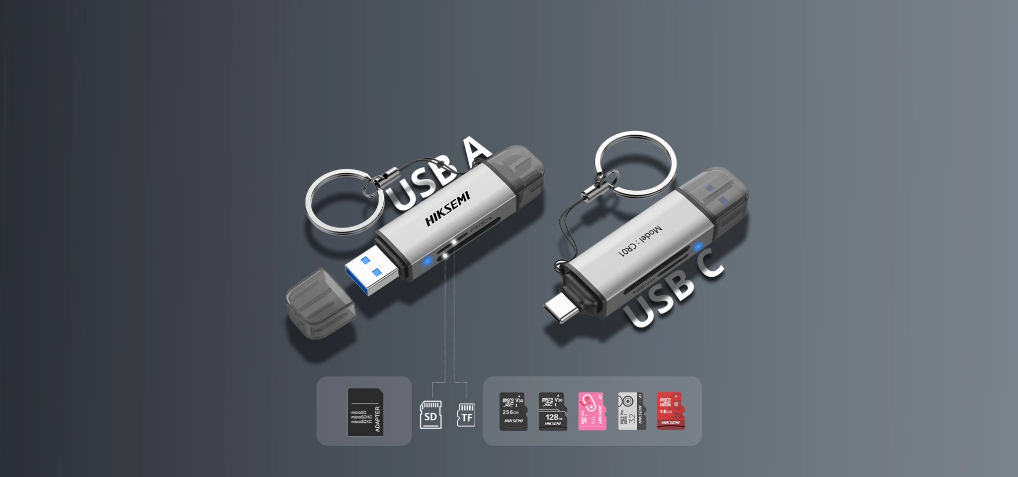 Imagen 5 de CARD READER USB C / USB 3.0/ MICRO SD / SD / HS-HUB-CR01 HIKSEMI