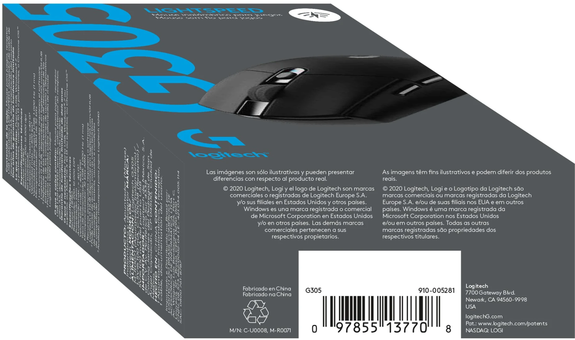 Imagen 8 de Mouse Gamer Inalámbrico Logitech G305 LigthSpeed 12000dpi 6 Botones Color Negro