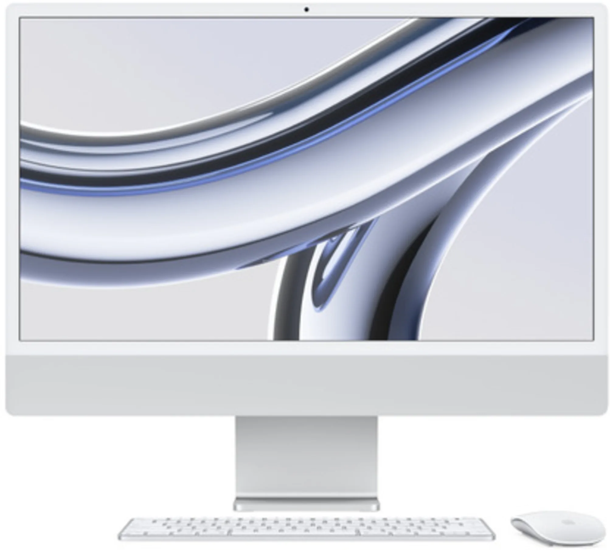 Imagen 0 de MQR93CI/A iMac Ret 4.5K 24/M3/8C CPU/8C GPU/8GB RAM/256GB Silver