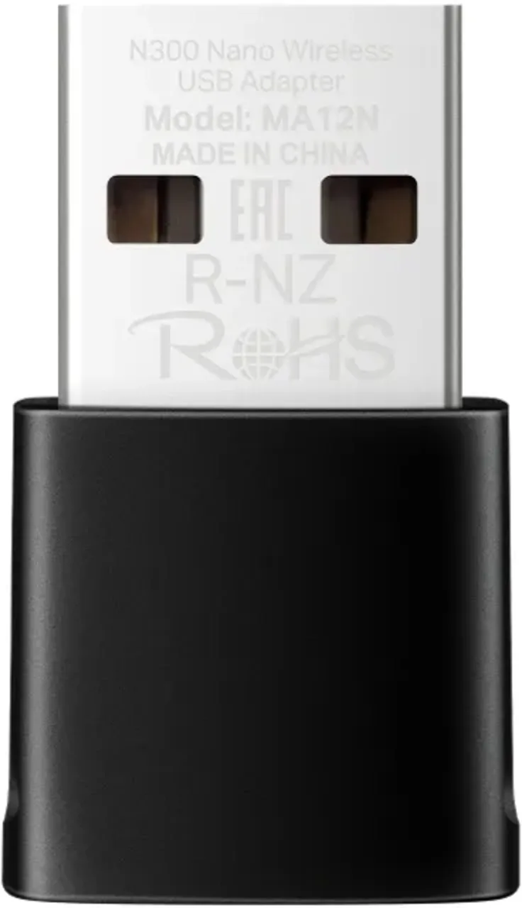 Imagen 0 de Adaptador Receptor WiFi USB Mercusys N300 Nano PC Notebook