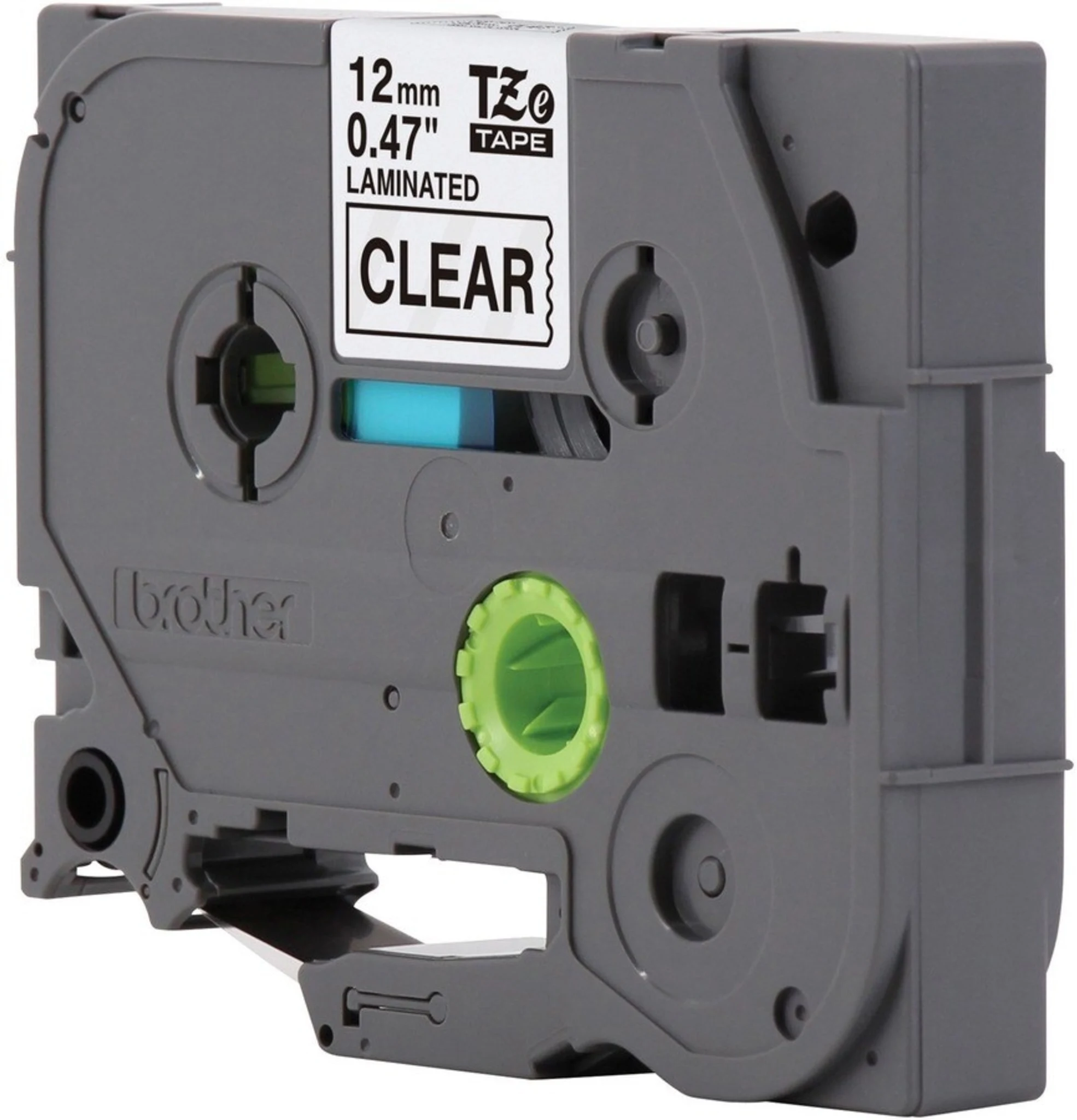 Imagen 1 de Cinta Laminada Brother TZE-131 Texto Negro sobre fondo Transparente 12mm 8mt