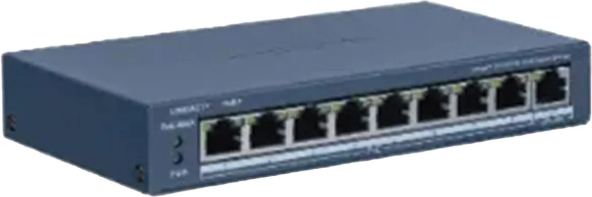 Imagen 2 de Switch 8 Puertos Hikvision POE+ No Adm. 1x 1000Mbps Uplink 300mt 60W
