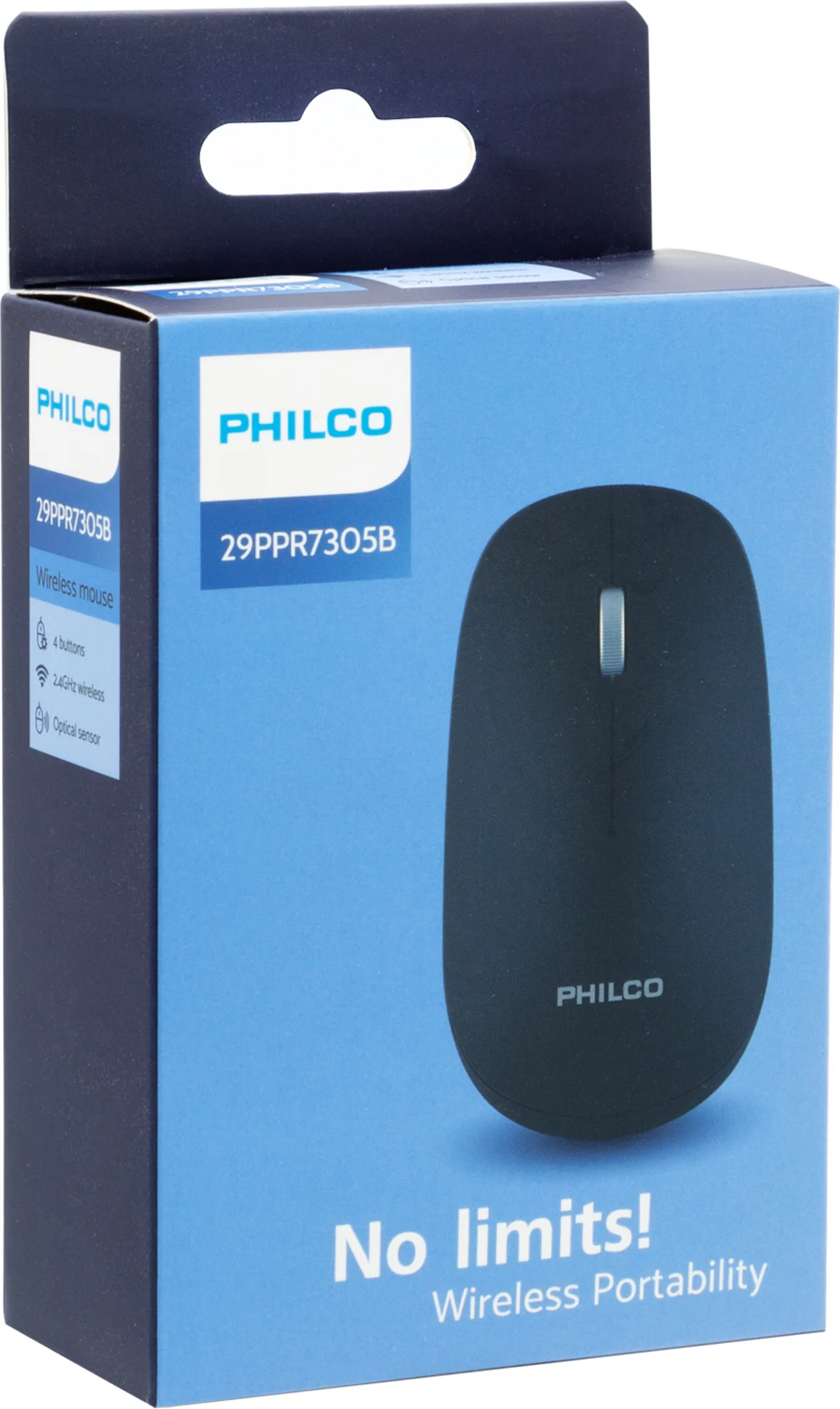 Imagen 1 de PPR7305B MOUSE INALAMBRICO NEGRO PHILCO PRO