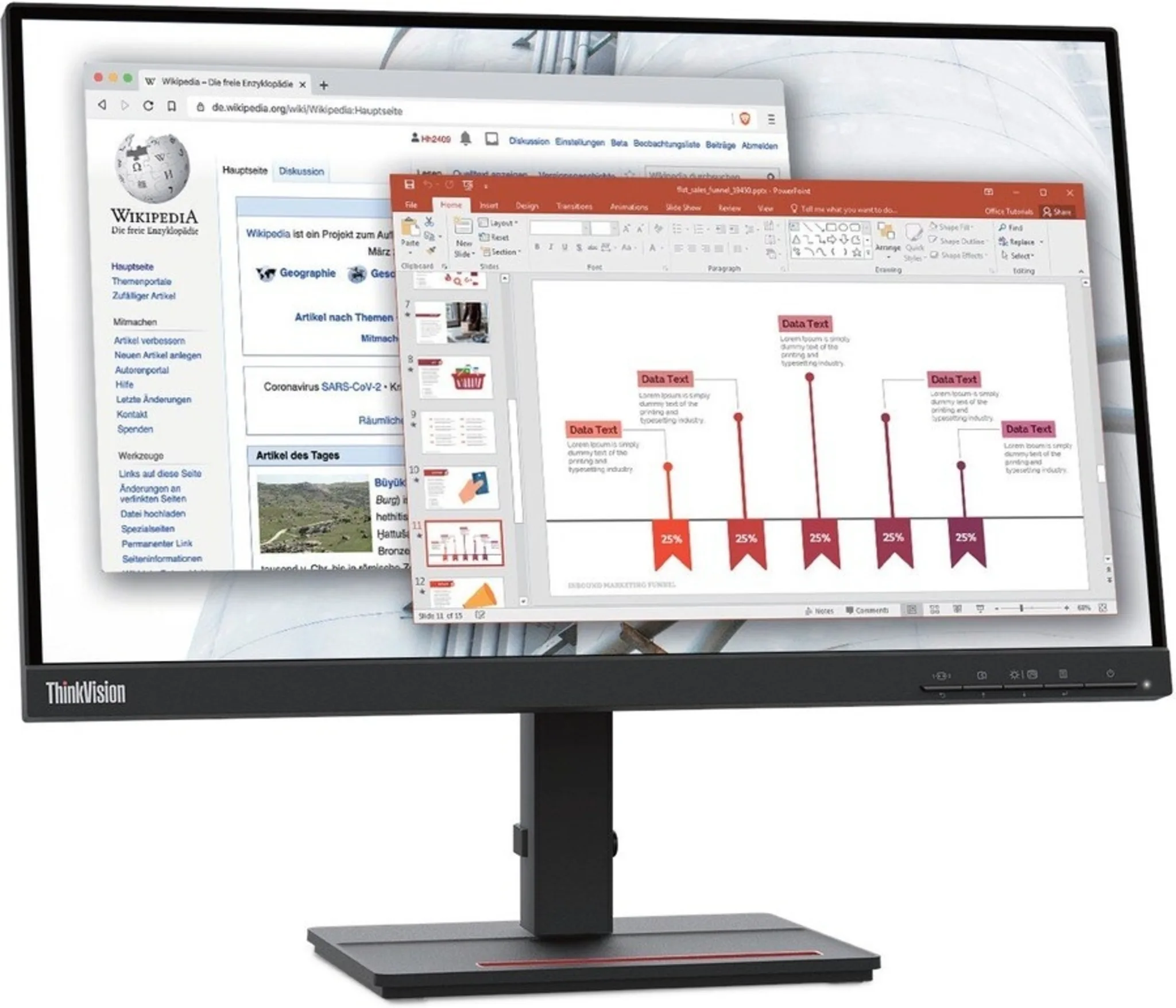Imagen 1 de Monitor Lenovo S22e-20 21.5" FHD 1920*1080 LED VA HDMI VGA 6ms 75Hz