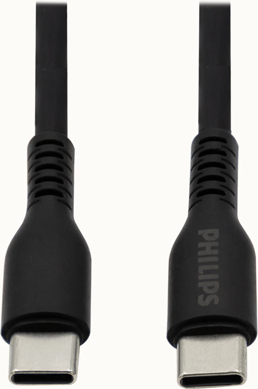 Imagen 0 de DLC8601B CABLE PHILIPS USB-C A USB-C 1M 60W MAX NEGRO SILIC