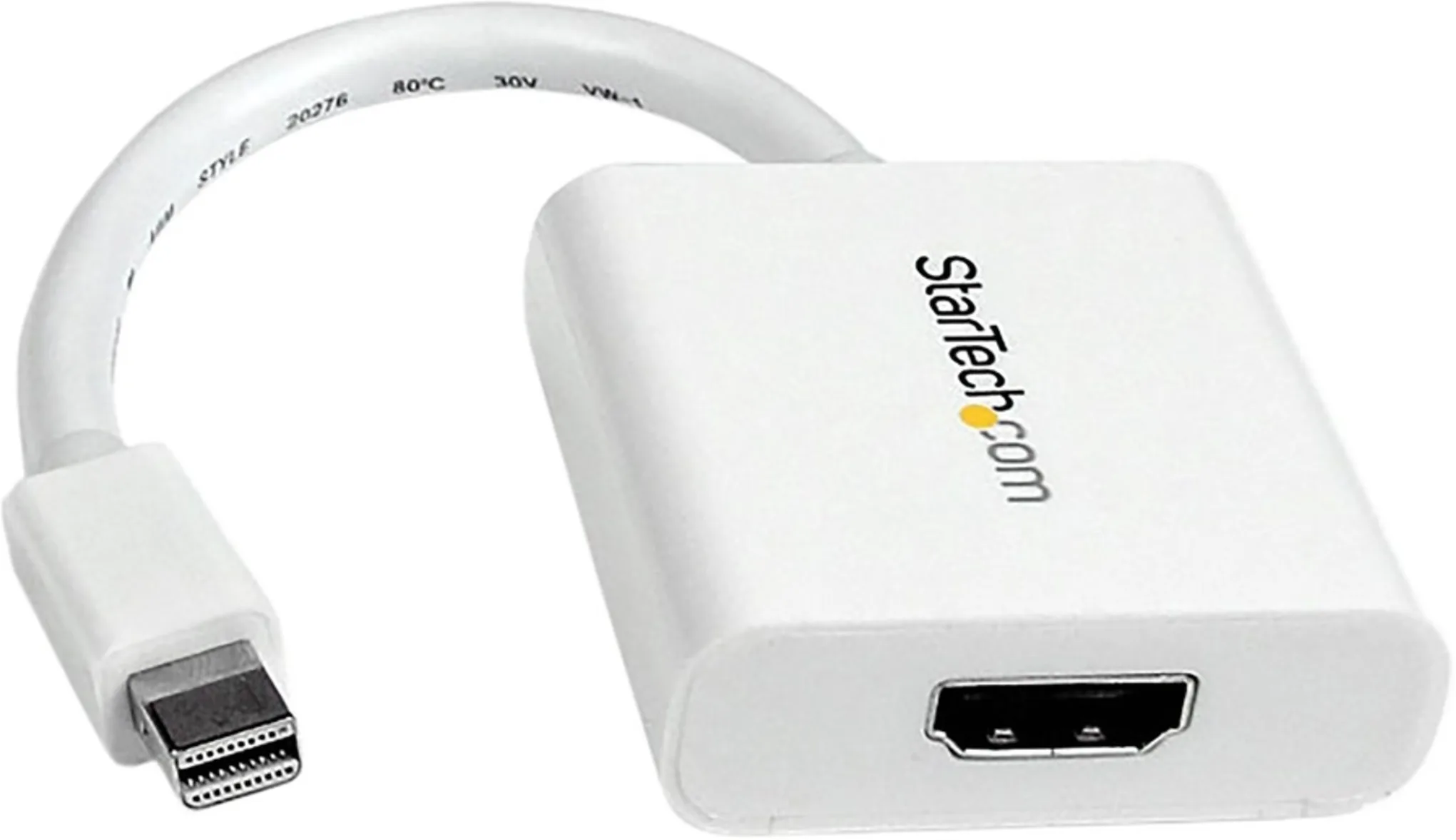 Imagen 0 de Adaptador MiniDisplayPort a HDMI 1920*1080 Color Blanco Longitud 12 cm