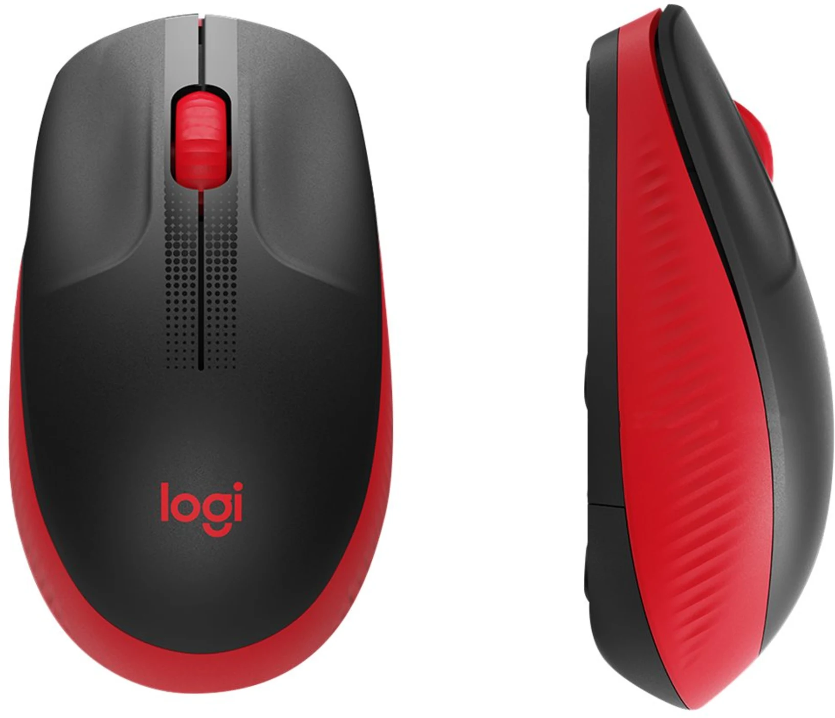 Imagen 3 de Mouse Inalámbrico Logitech M190 Óptico 1000dpi Ambidiestro 3 botones USB rojo