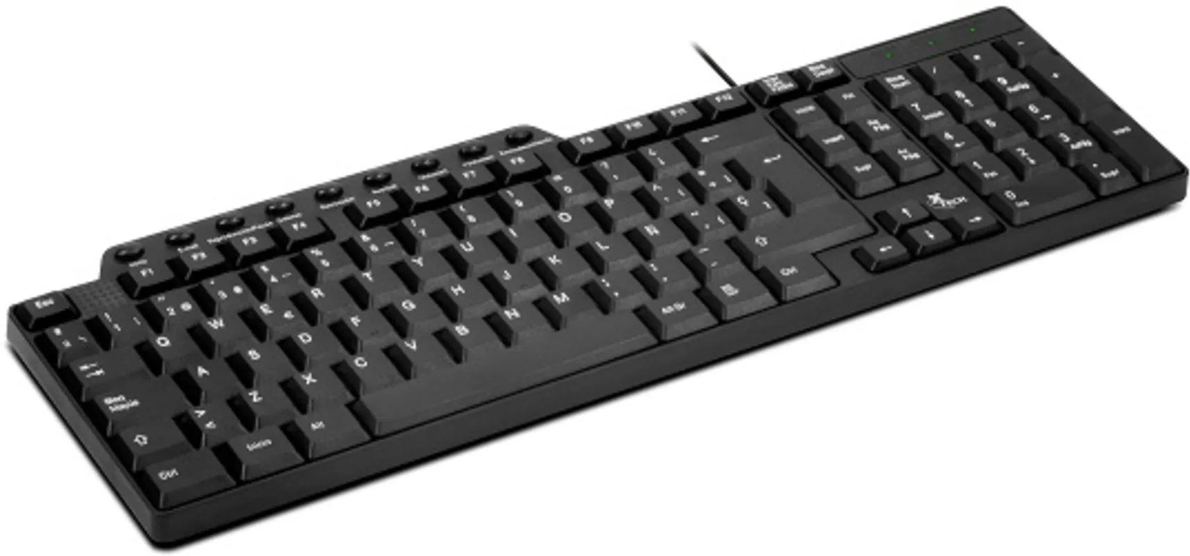 Imagen 1 de Teclado Alámbrico XTech XTK-160S USB multimedia Español Color negro