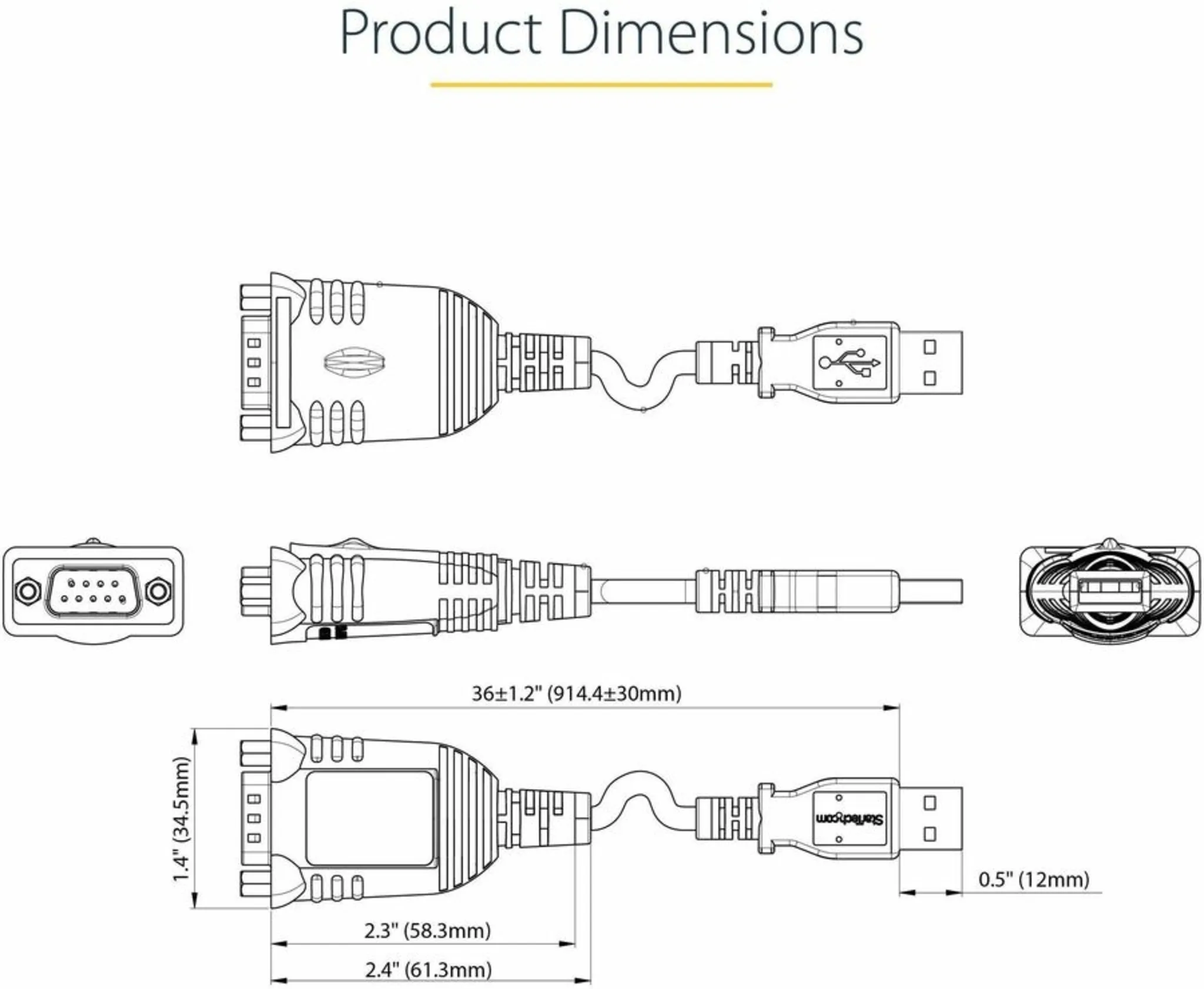 Imagen 7 de Cable Adaptador USB a Serial RS232 1mt 3ft para PLC/Impresora/Escáner - StarTech