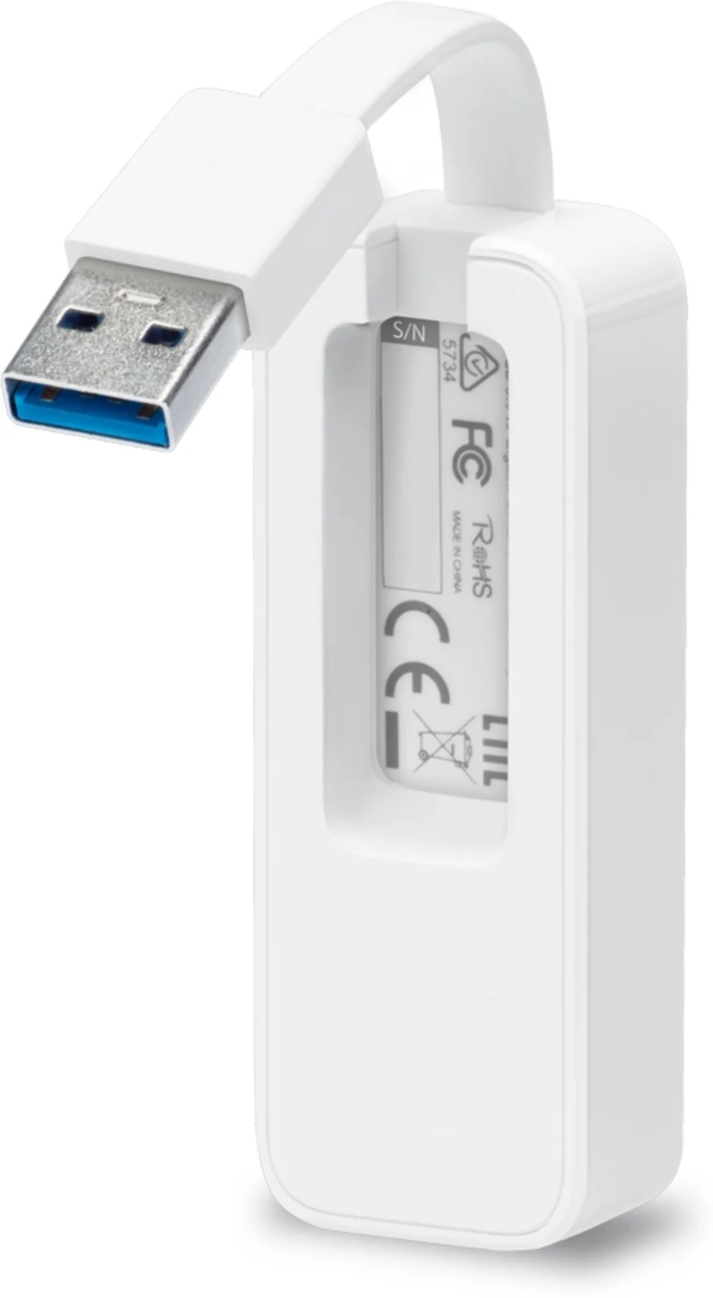 Imagen 2 de Adaptador USB 3.0 a Red Ethernet RJ-45 Gigabit 1000 Mbps Blanco - TP Link
