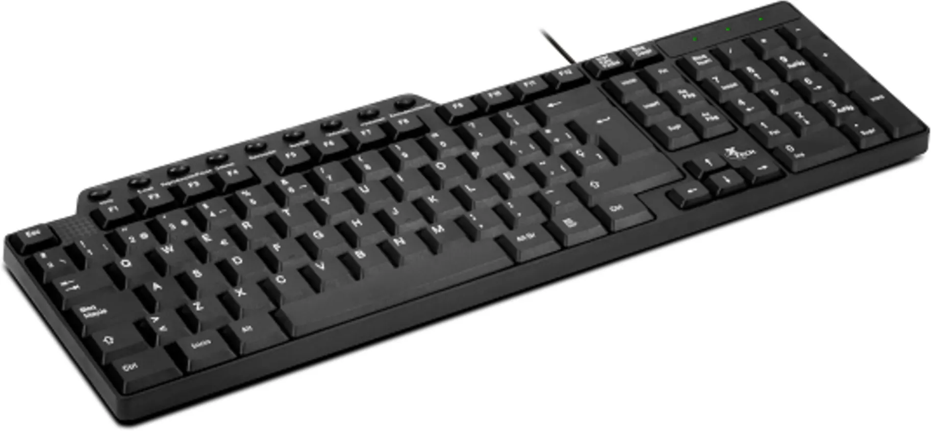 Imagen 0 de Teclado Alámbrico XTech XTK-160S USB multimedia Español Color negro
