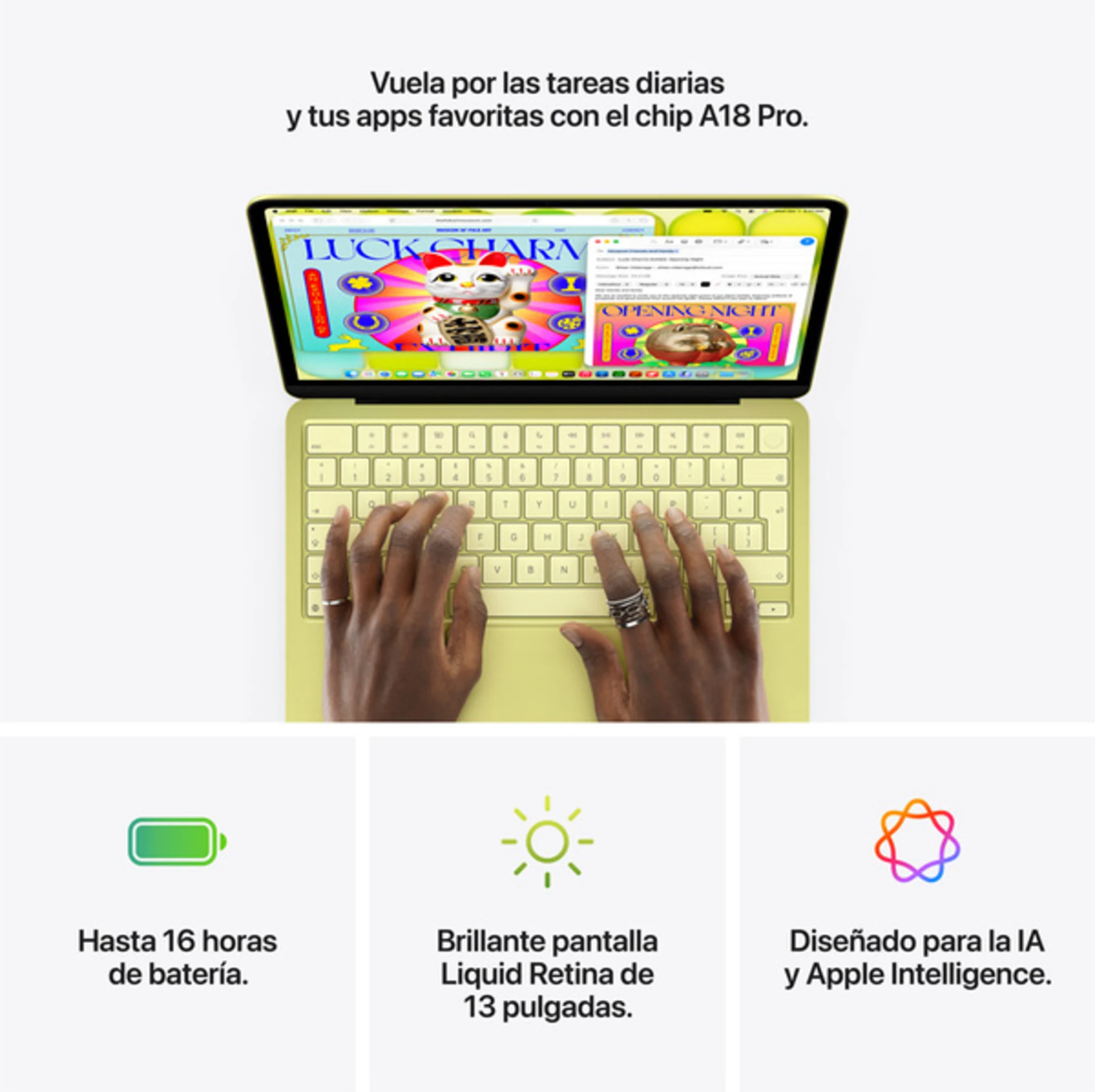Imagen 1 de MacBook Neo 13/ A18 6C/ GPU 5C/ 8 RAM/ 256GB Citrus