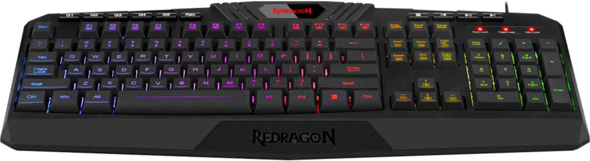Imagen 2 de Teclado Gamer Alámbrico Redragon K503A Harpe RGB Pro Cable 1.5mt USB Español