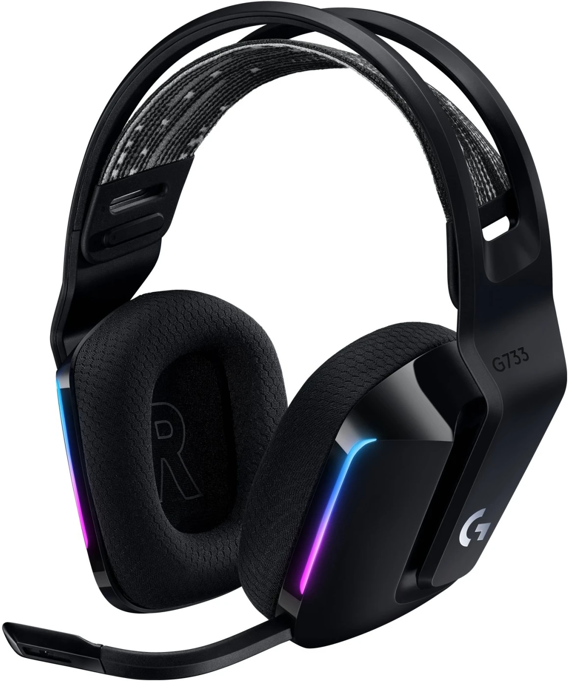 Imagen 3 de Audífonos Gamer Inalámbricos Logitech G733 LIGHTSPEED RGB 7.1 c/Mic USB2.0 Negro