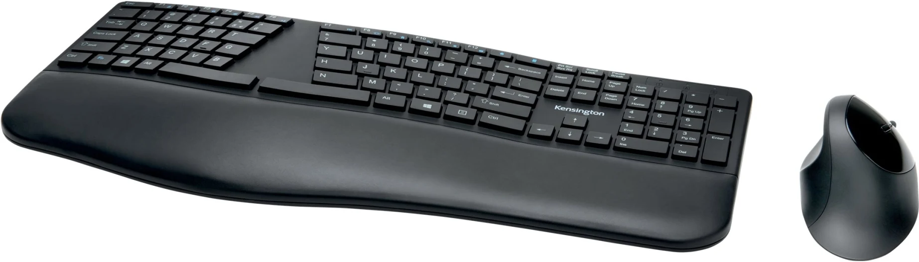 Imagen 9 de Kit Teclado Mouse Inalámbrico Ergonómico Kensington Pro Fit Ergo Bluetooth Negro