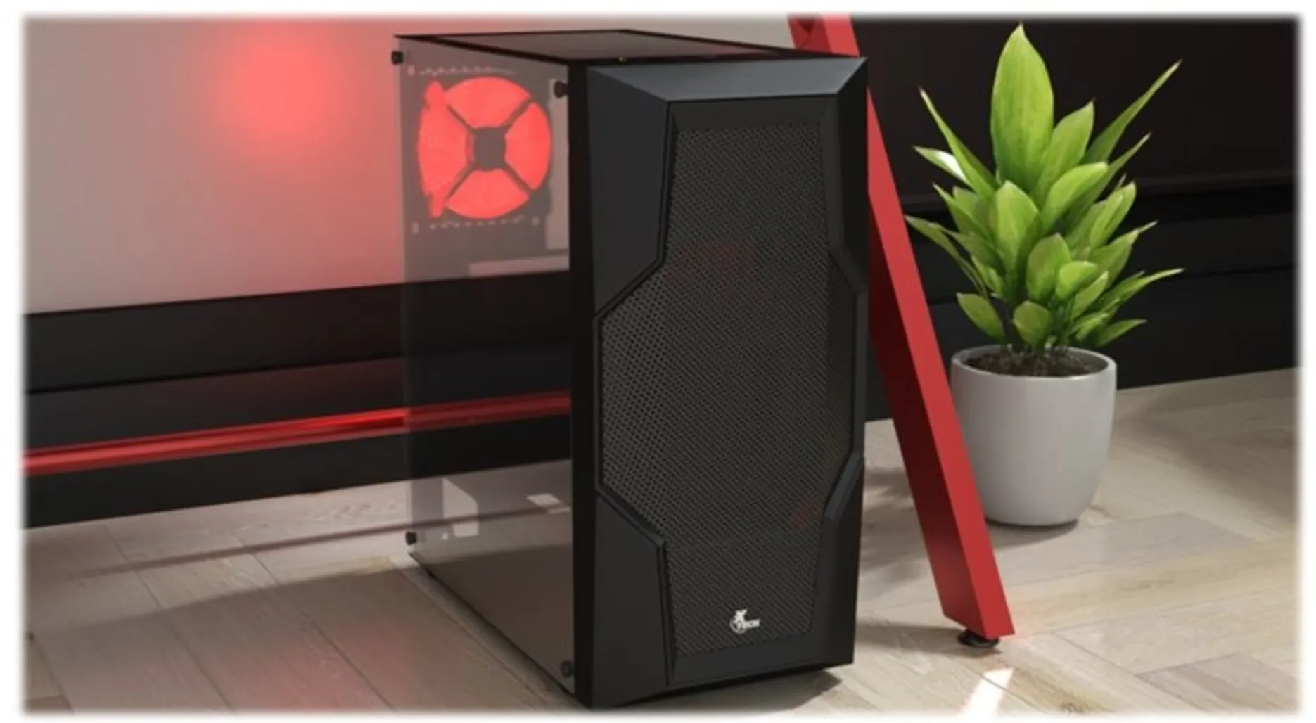 Imagen 10 de Gabinete Gamer Xtech XT-GMR4 Phobos Panel lat Vid templado ATX MTower Negro