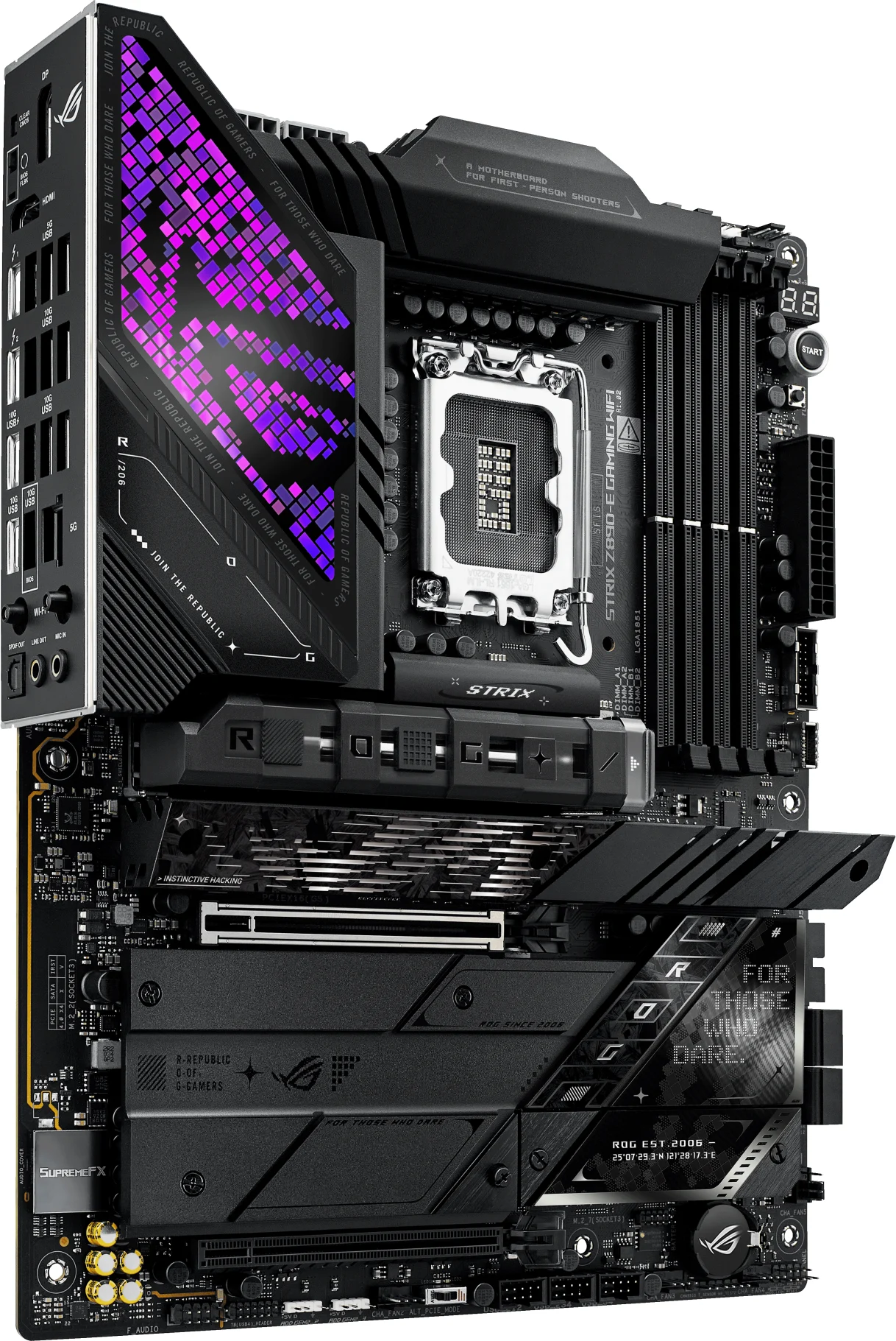 Imagen 7 de Tarjeta Madre Asus ROG Strix Z890-E Gaming WiFi LGA1851 4*DDR4 7*M.2 DP HDMI ThB