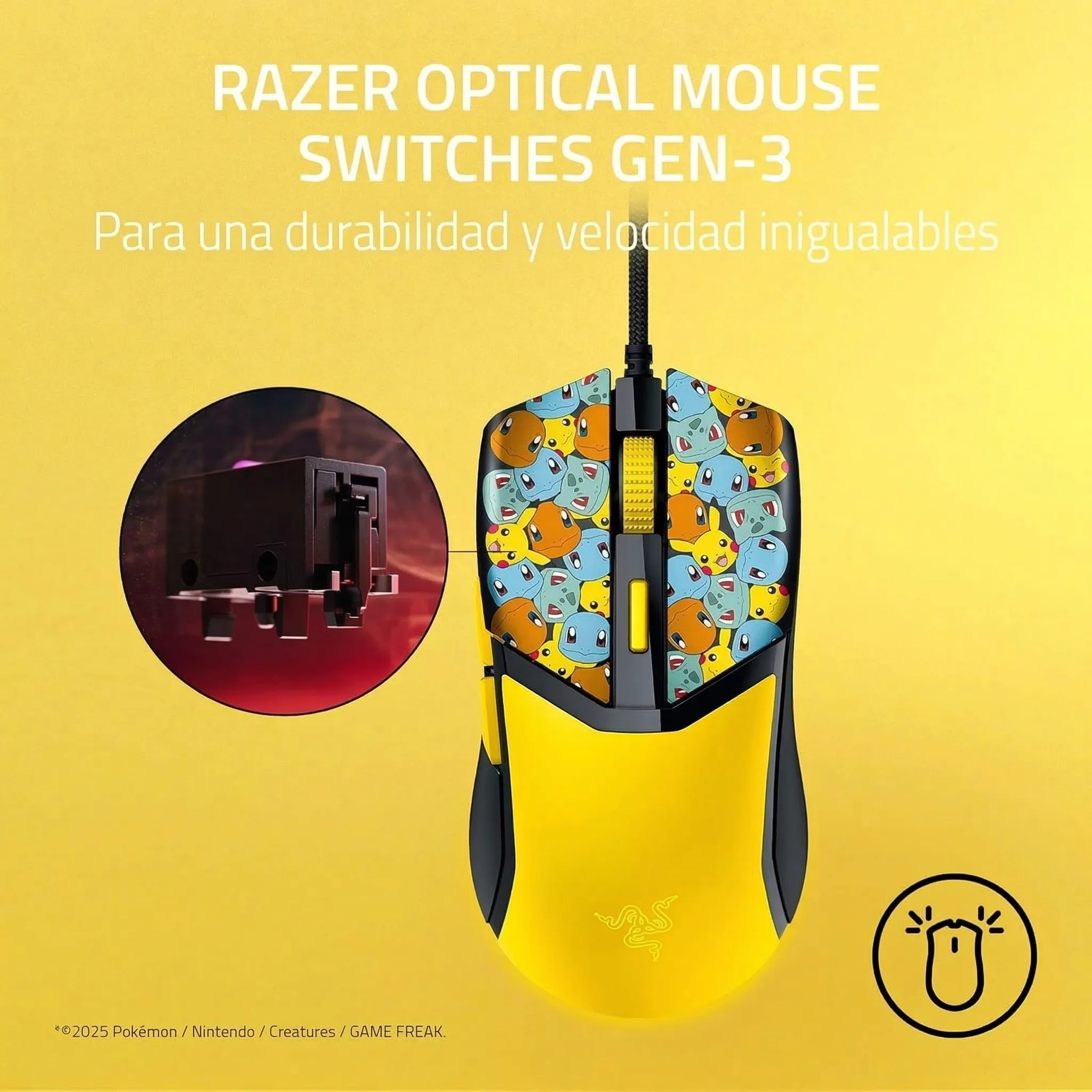 Imagen 4 de Mouse Gamer Razer Cobra Pokémon Kanto Starters RGB 