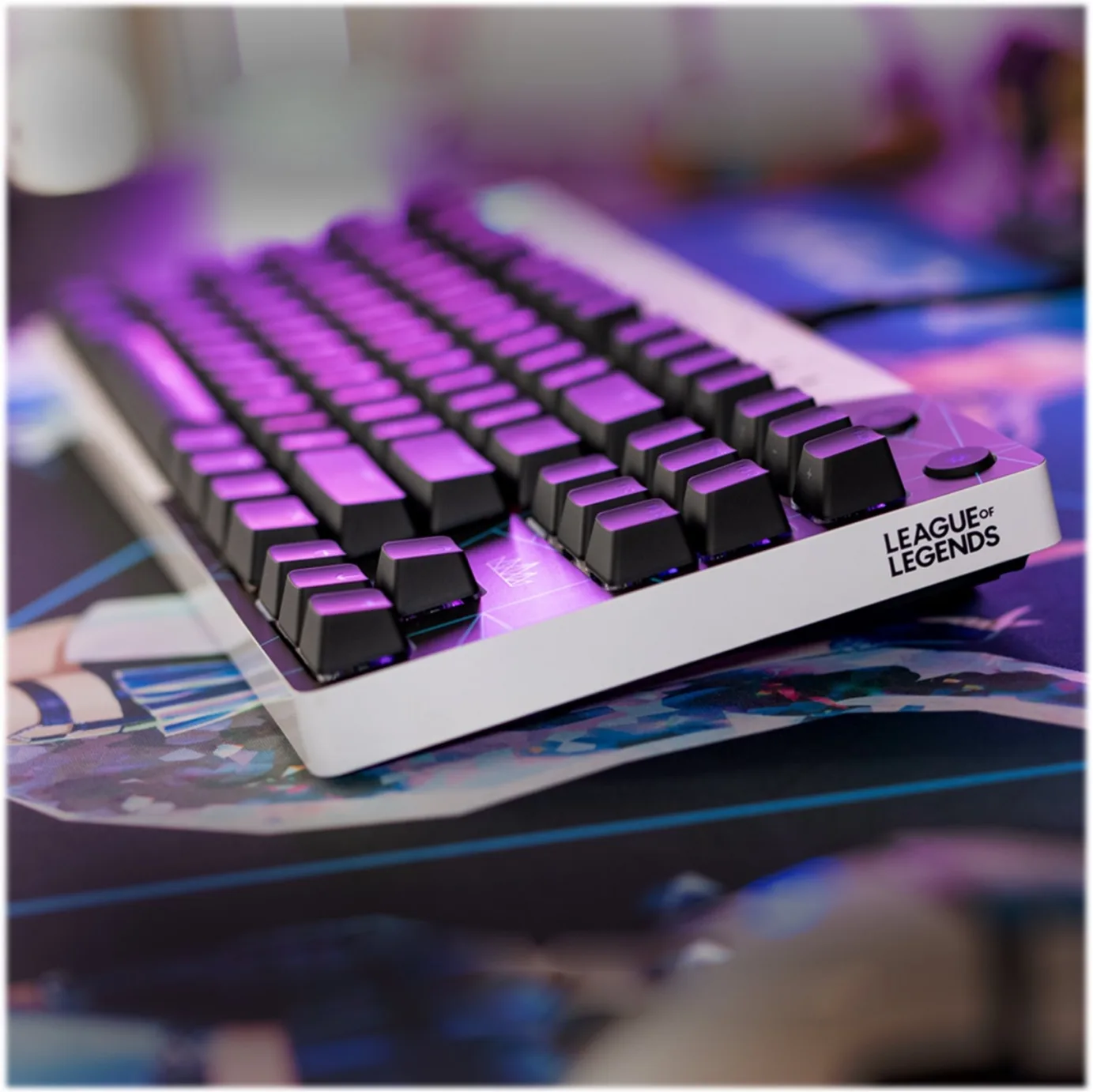 Imagen 5 de Logitech Keyboard Gaming Pro LOL Dewey KDA Negro/Blanco