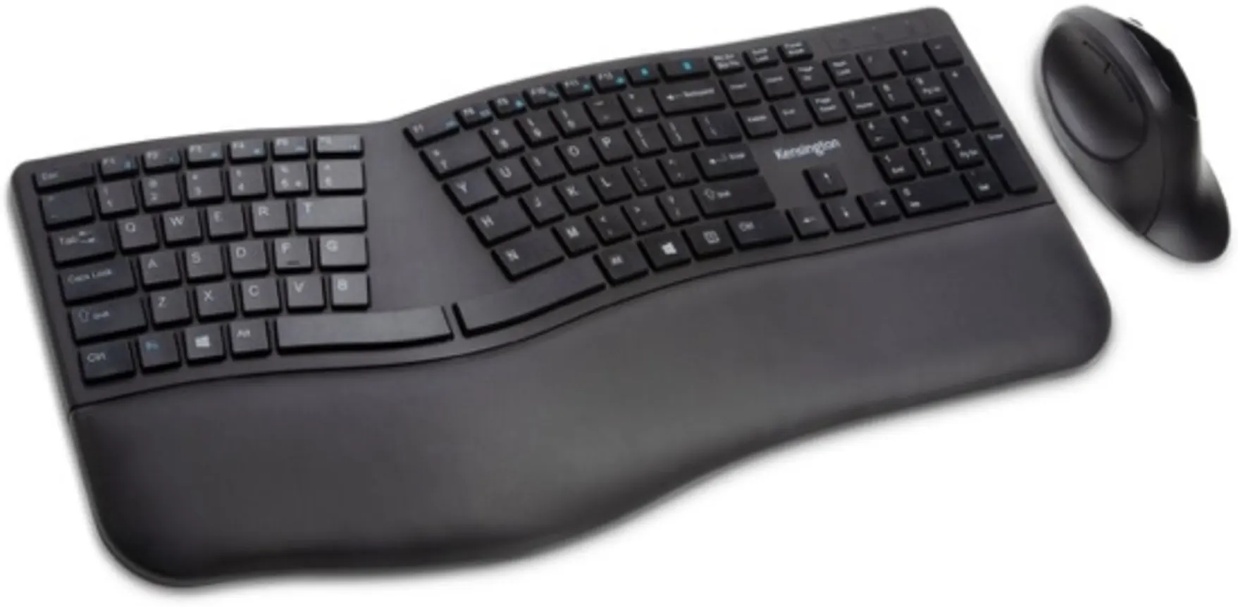 Imagen 0 de Kit Teclado Mouse Inalámbrico Ergonómico Kensington Pro Fit Ergo Bluetooth Negro