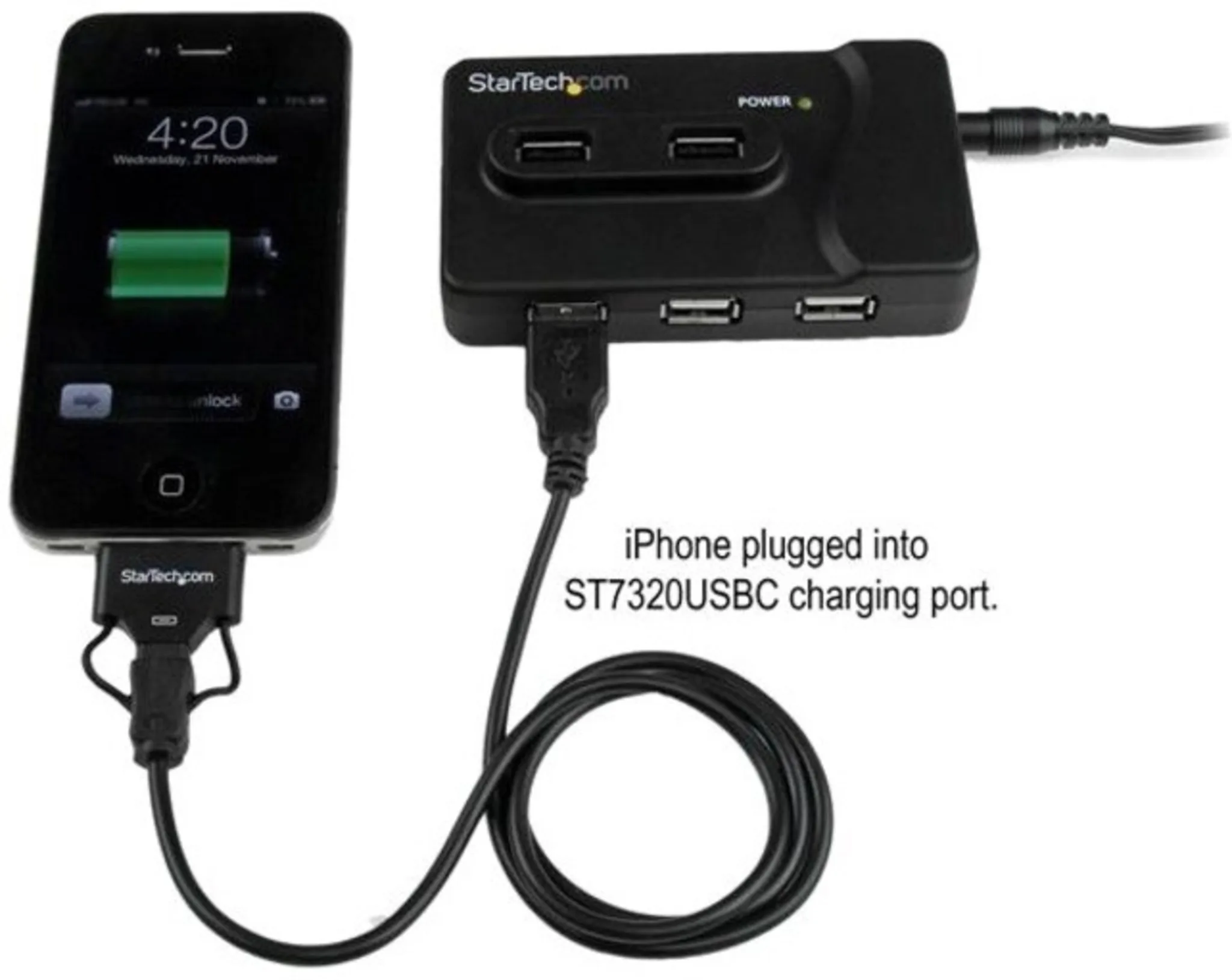 Imagen 1 de HUB Concentrador StarTech Host USB-A 3.0, 6 Puertos USB-A 3.0 4800Mbit/s Negro