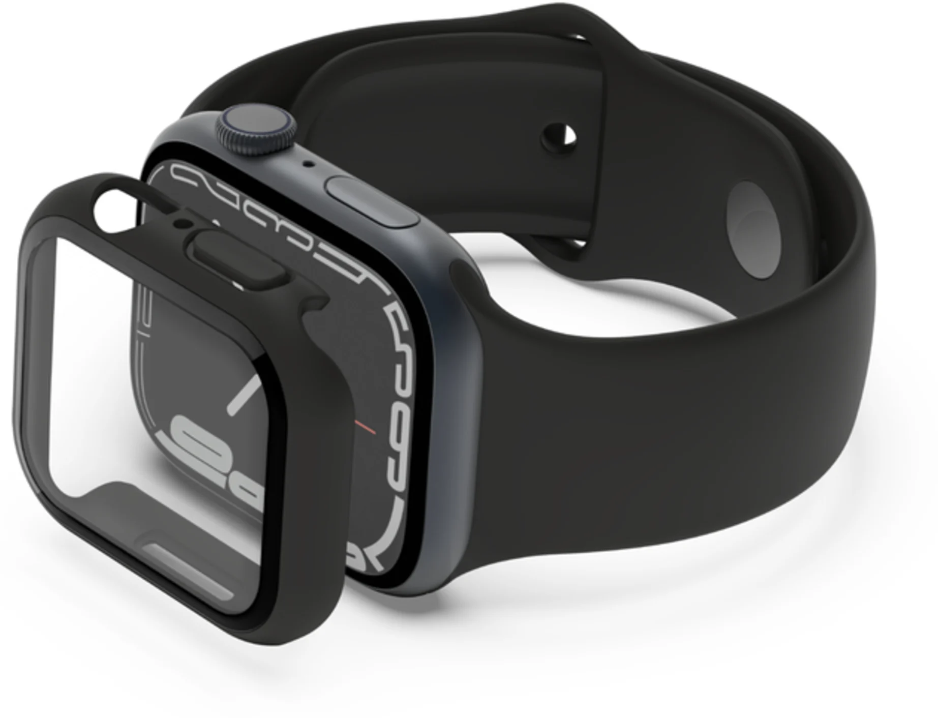 Imagen 1 de Bumper Belkin TemperedCurve 2-in-1 para Apple Watch Series 8 (45mm, Negro)