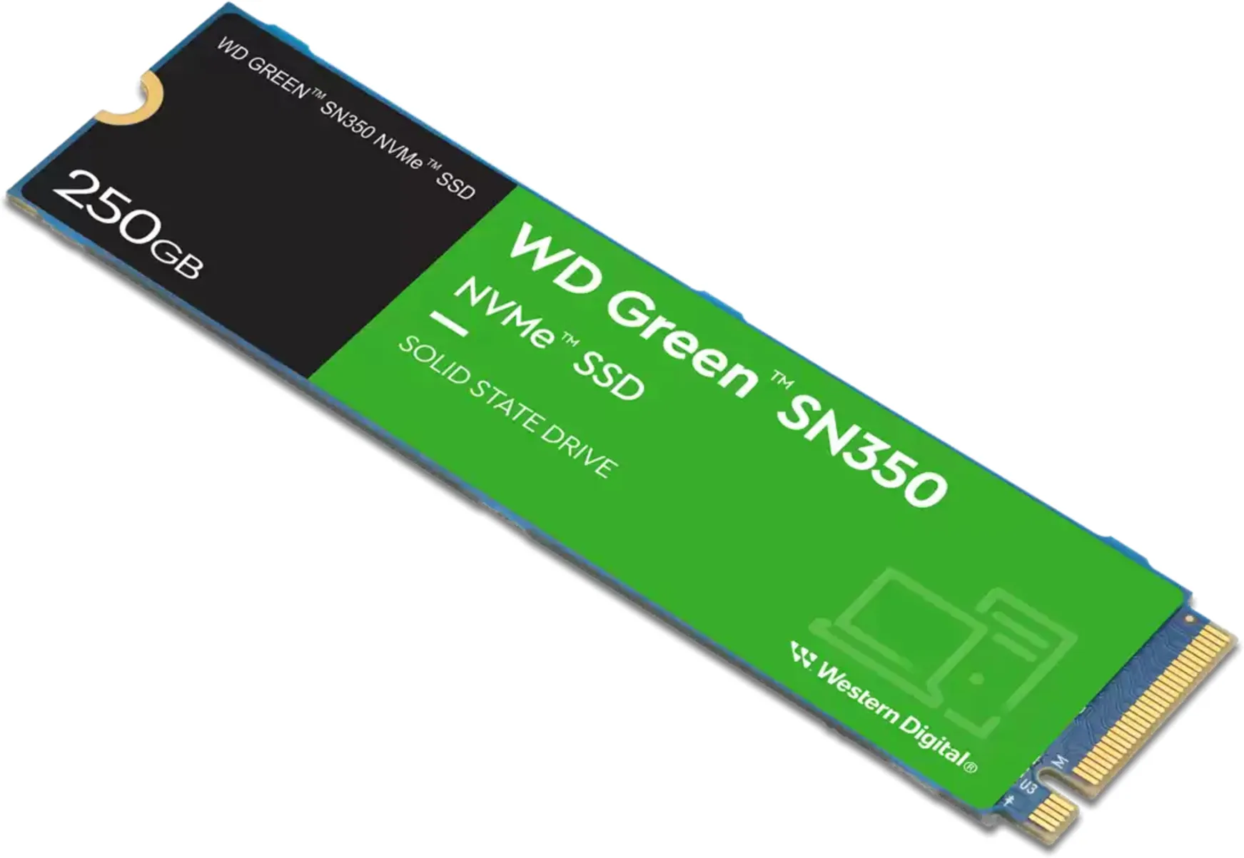 Imagen 2 de Unidad SSD Western Digital Green SN350 250GB M.2 22*80 PCIe3x4 L2400MB/s E1500MB