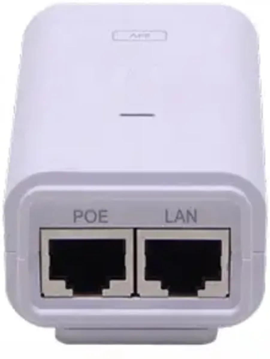 Imagen 1 de Adaptador PoE Ubiquiti de 24 VDC, 0.3 A Puerto LAN: (1) 10/100/1000 Mbps.