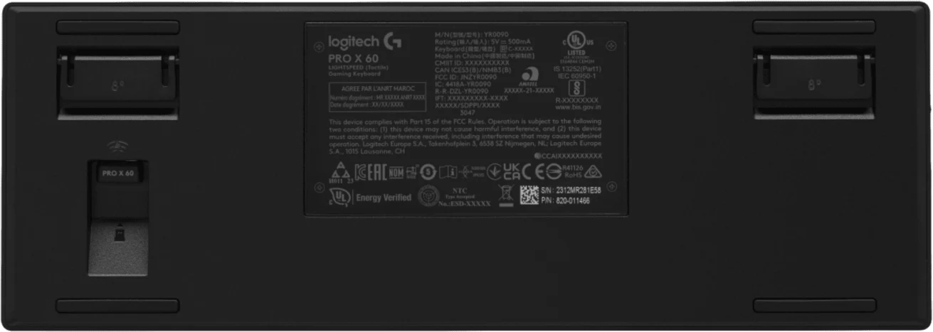Imagen 5 de Teclado Gamer Inalámbrico Logitech PRO X60 Inglés Switch Táctil RGB Negro