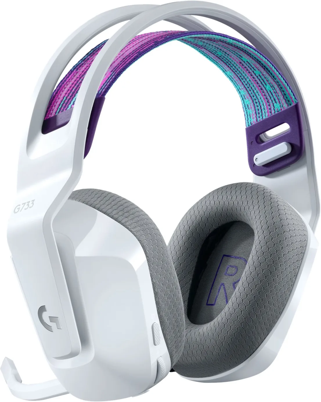 Imagen 2 de Audífonos Gamer Inalámbricos Logitech G733 LIGHTSPEED RGB 7.1 cMic USB2.0 Blanco
