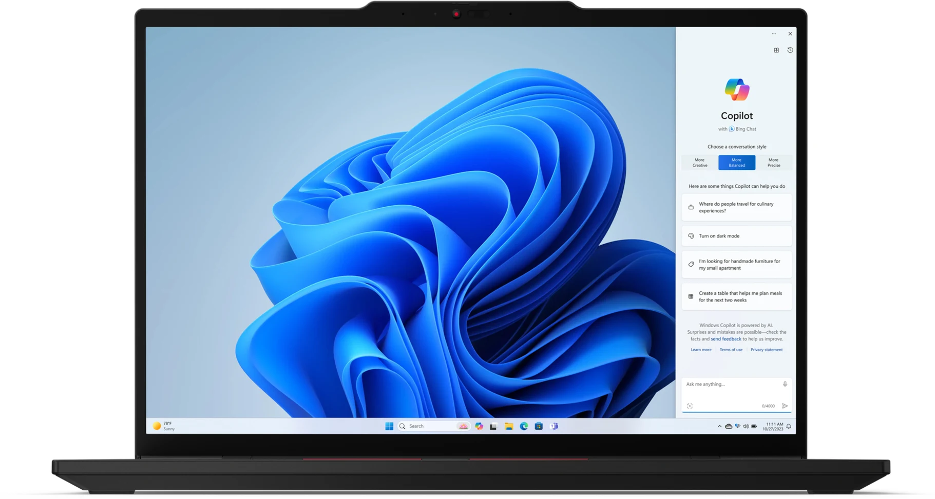 Imagen 1 de Notebook Lenovo ThinkPad T14s Gen5 Intel Core U7-155U RAM16GB 512GB 14"W11P
